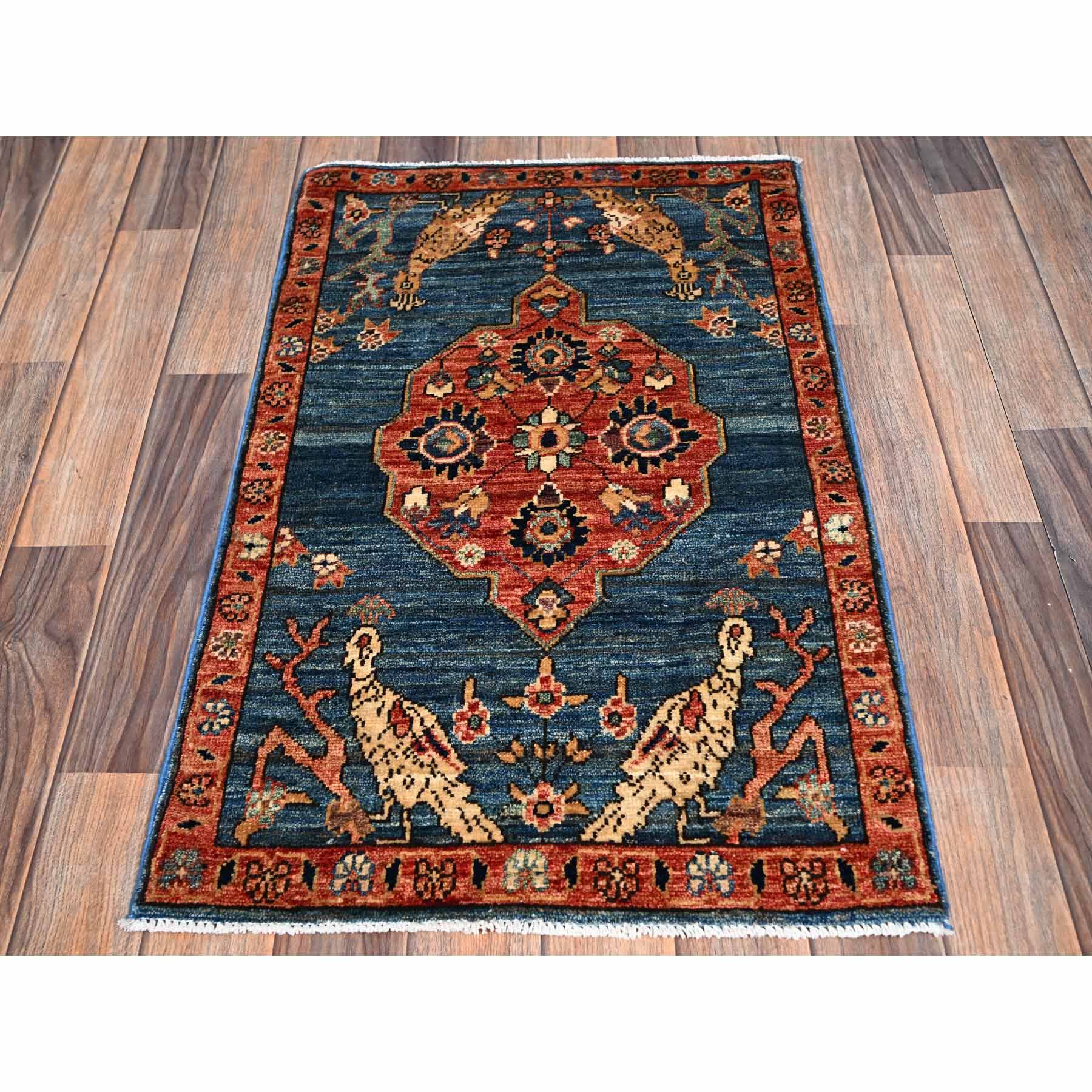 Tribal-Geometric-Hand-Knotted-Rug-11955