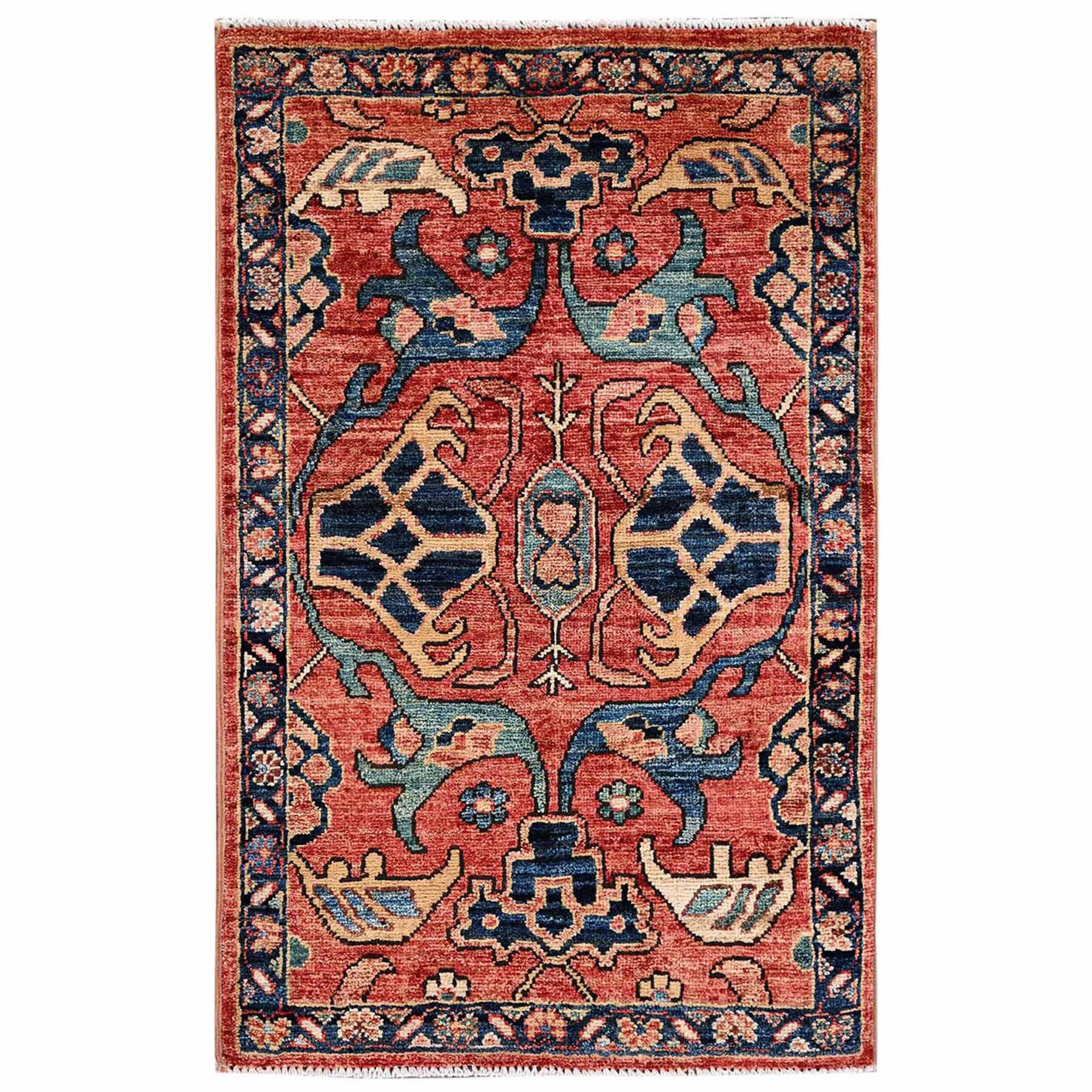 Tribal-Geometric-Hand-Knotted-Rug-11985