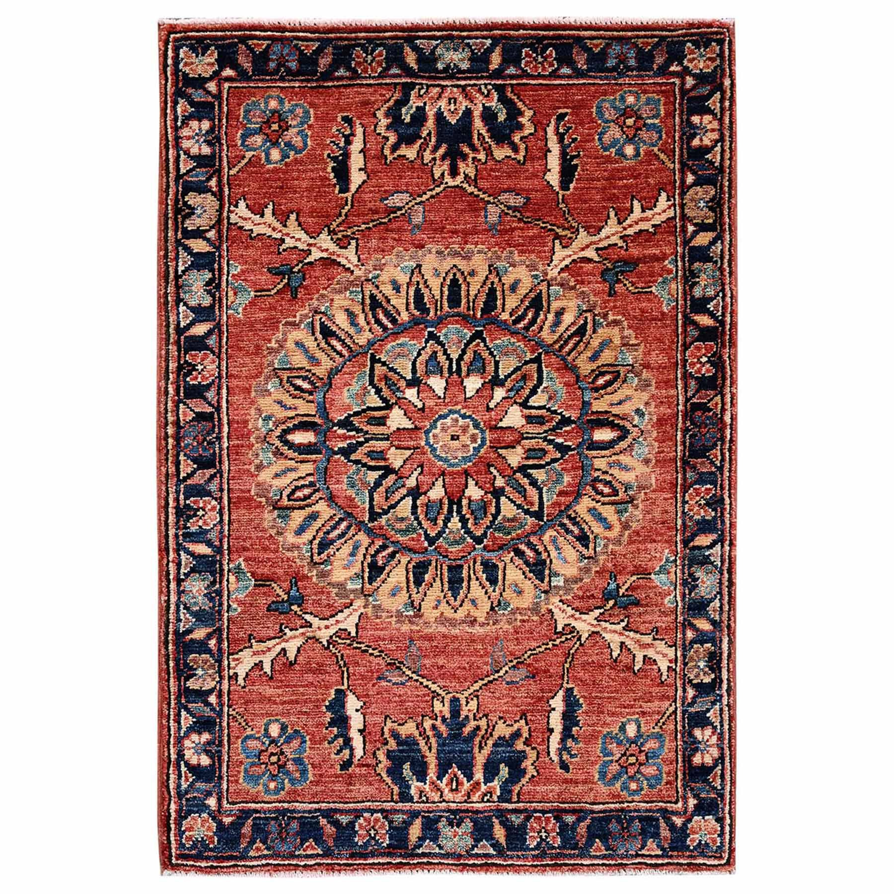 Tribal-Geometric-Hand-Knotted-Rug-11995