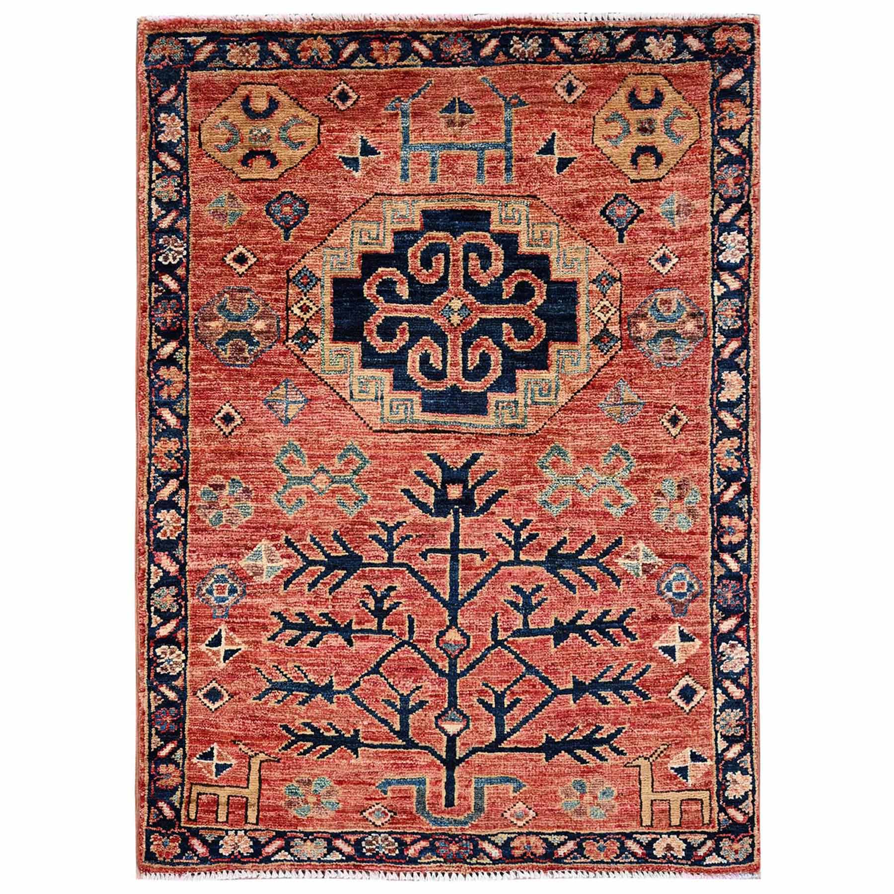 Tribal-Geometric-Hand-Knotted-Rug-12005