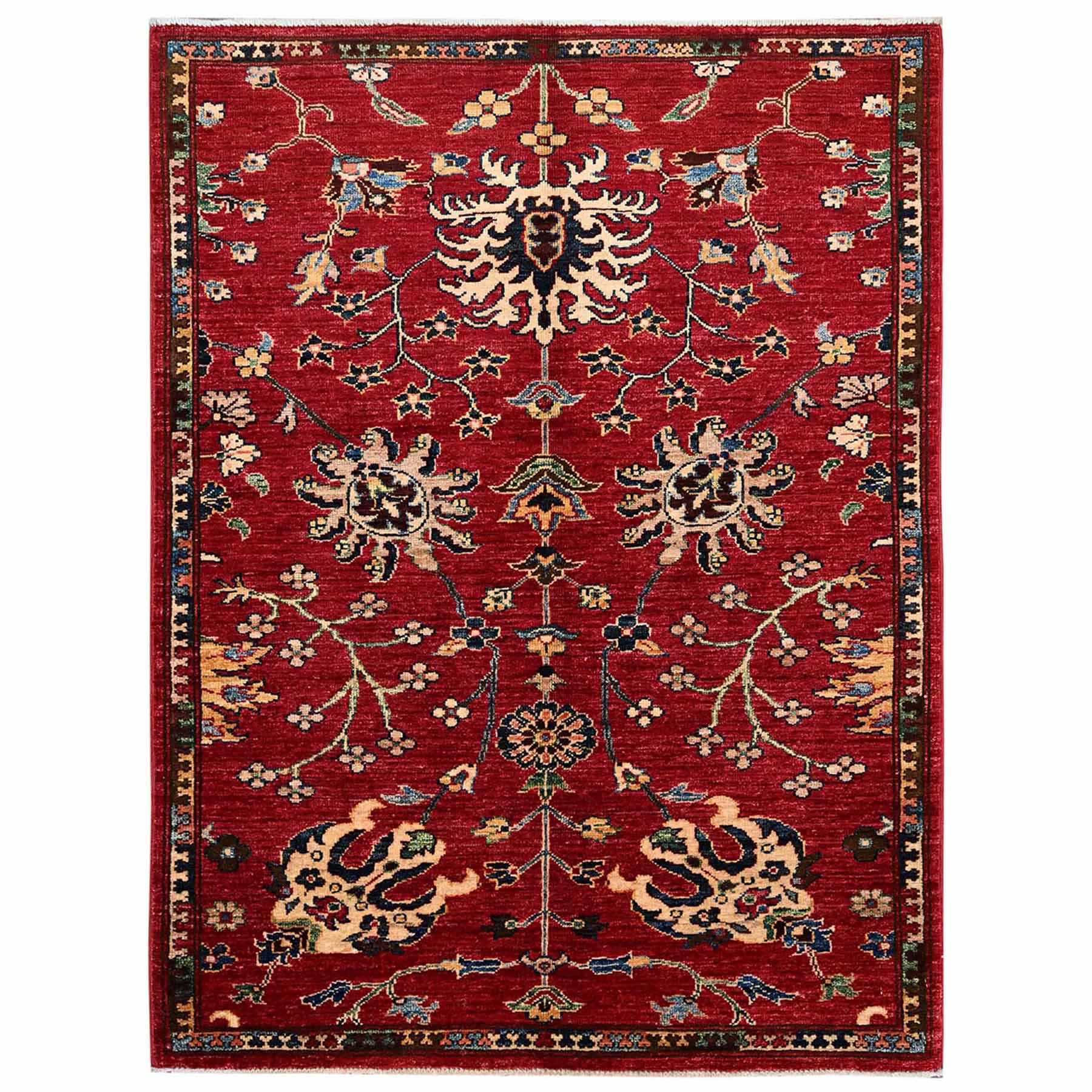 Tribal-Geometric-Hand-Knotted-Rug-12070