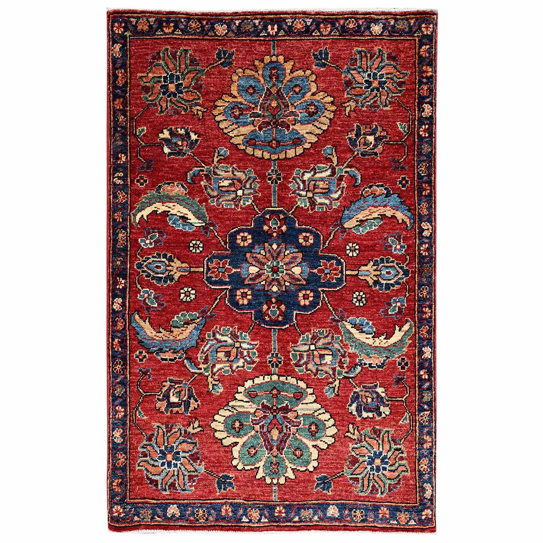 Tribal-Geometric-Hand-Knotted-Rug-12085