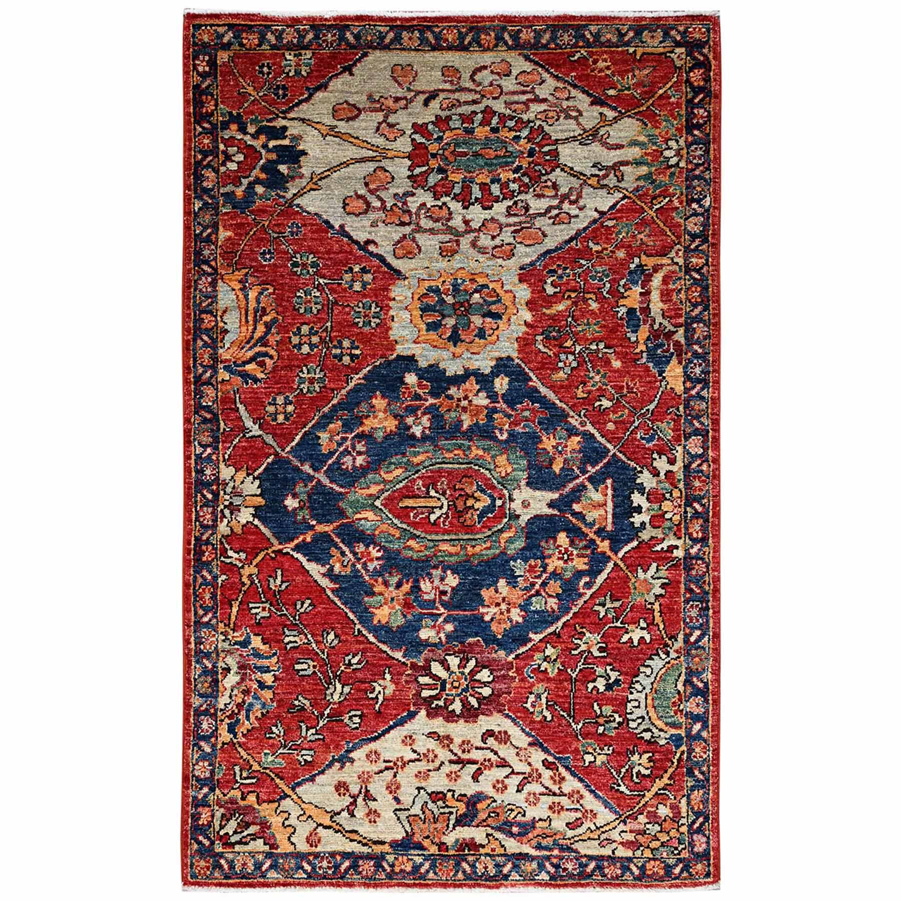 Tribal-Geometric-Hand-Knotted-Rug-12090