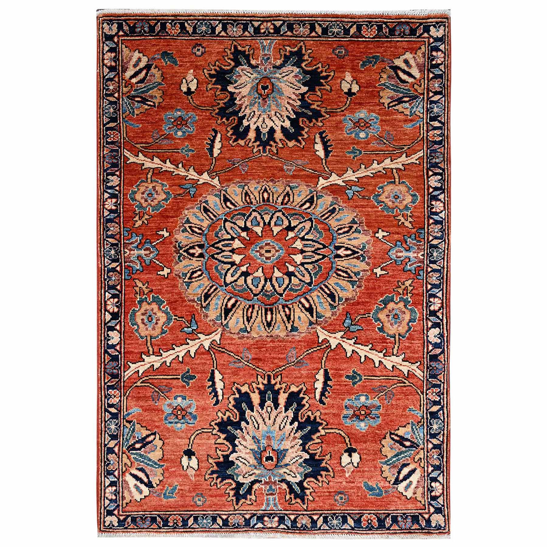 Tribal-Geometric-Hand-Knotted-Rug-12095