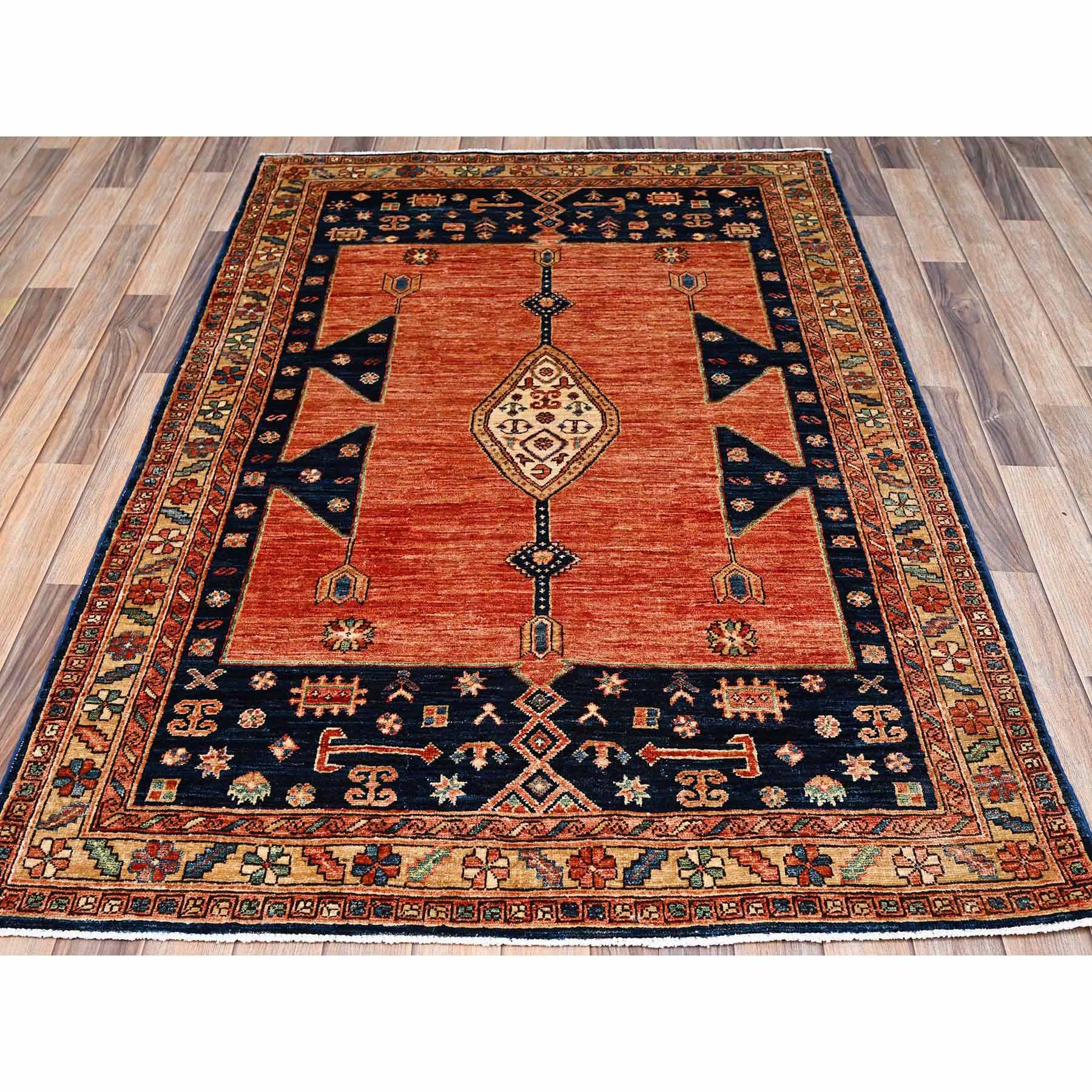 Tribal-Geometric-Hand-Knotted-Rug-12105