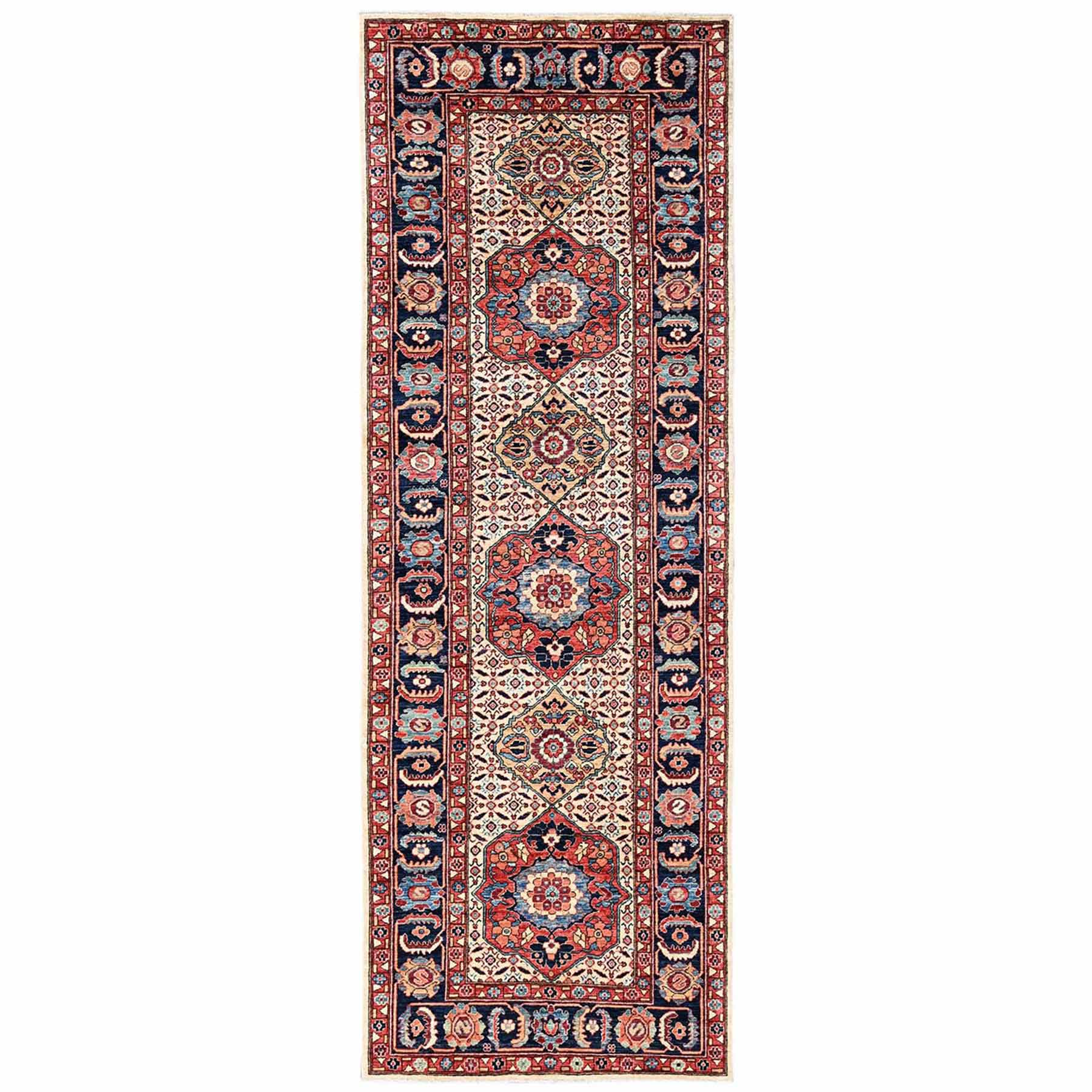 Tribal-Geometric-Hand-Knotted-Rug-12120