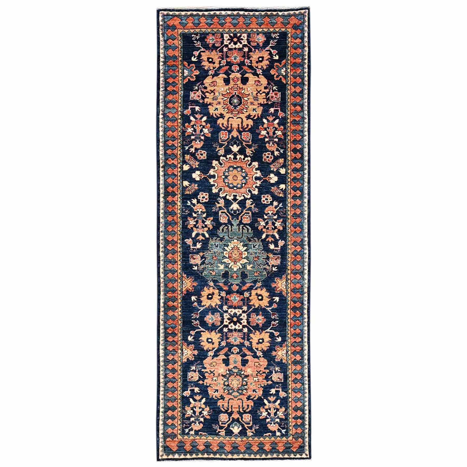 Tribal-Geometric-Hand-Knotted-Rug-12155