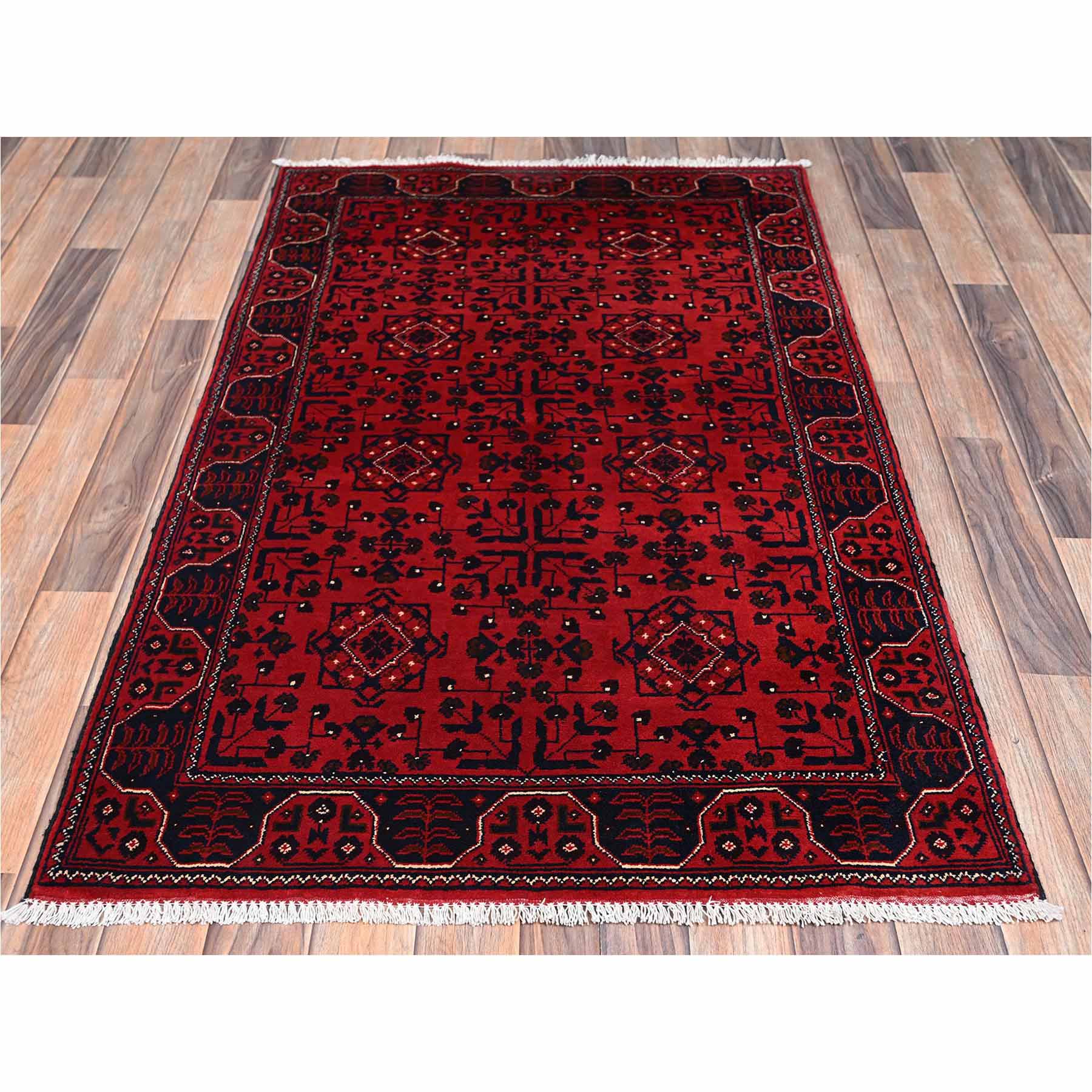 Tribal-Geometric-Hand-Knotted-Rug-12205