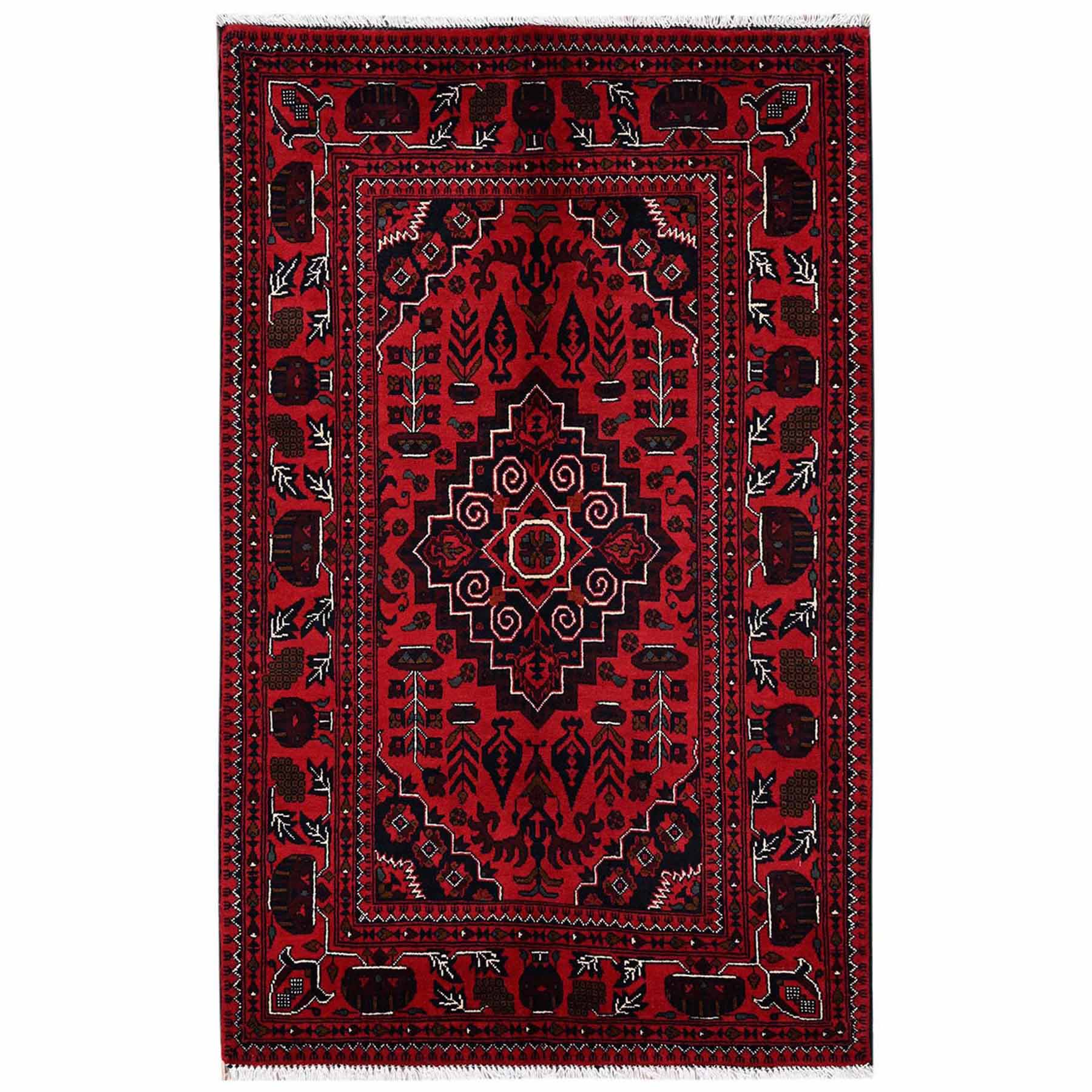 Tribal-Geometric-Hand-Knotted-Rug-12215