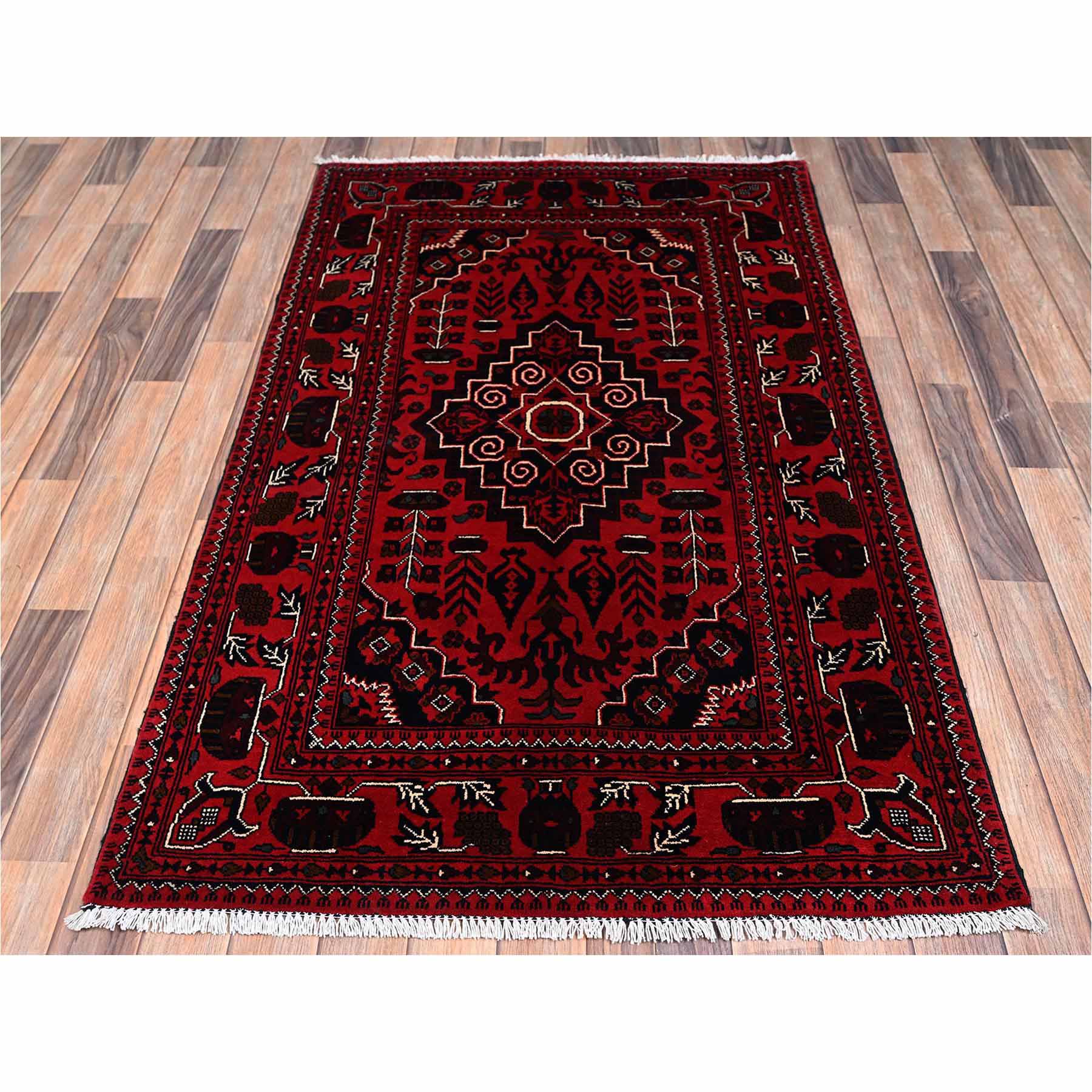 Tribal-Geometric-Hand-Knotted-Rug-12215