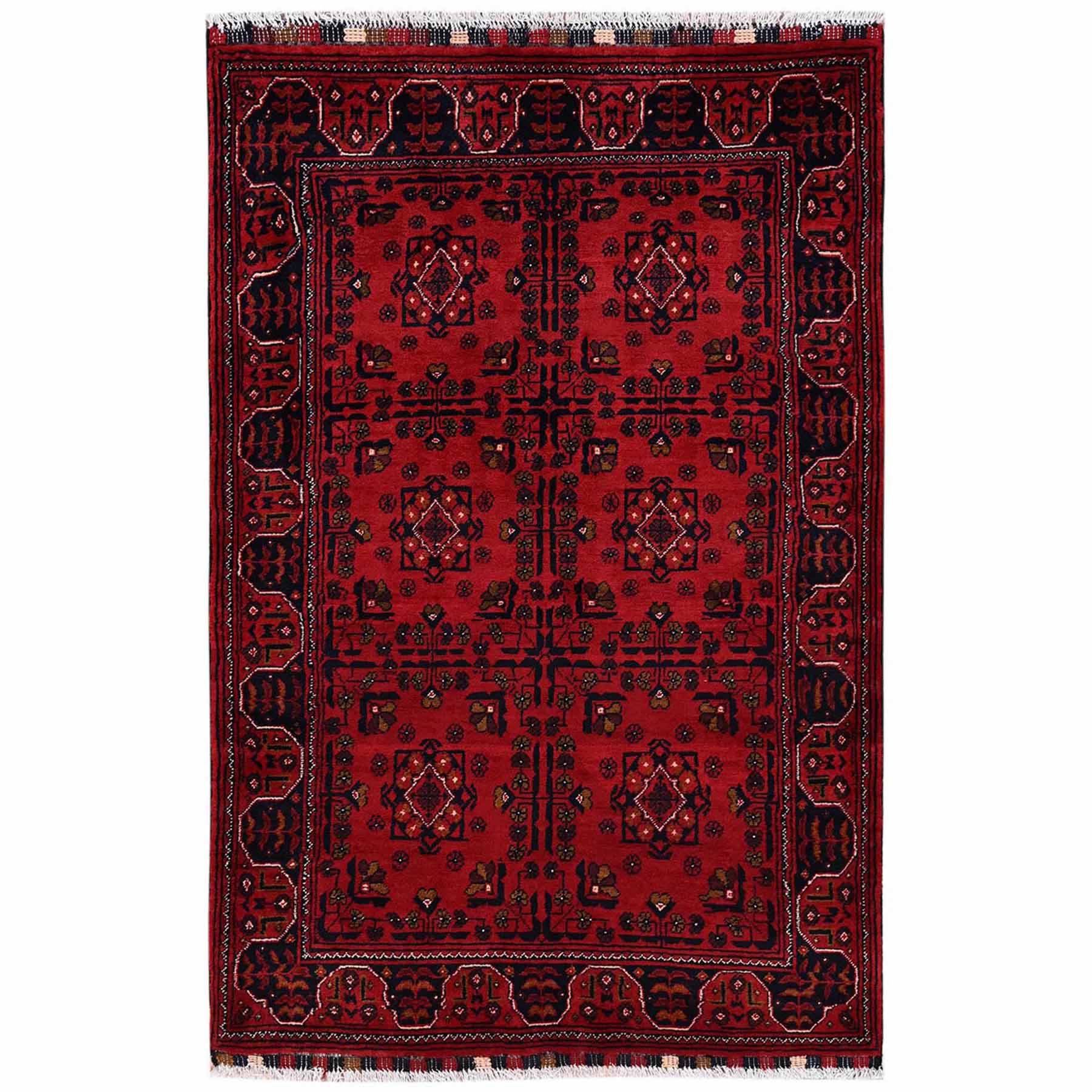 Tribal-Geometric-Hand-Knotted-Rug-12225