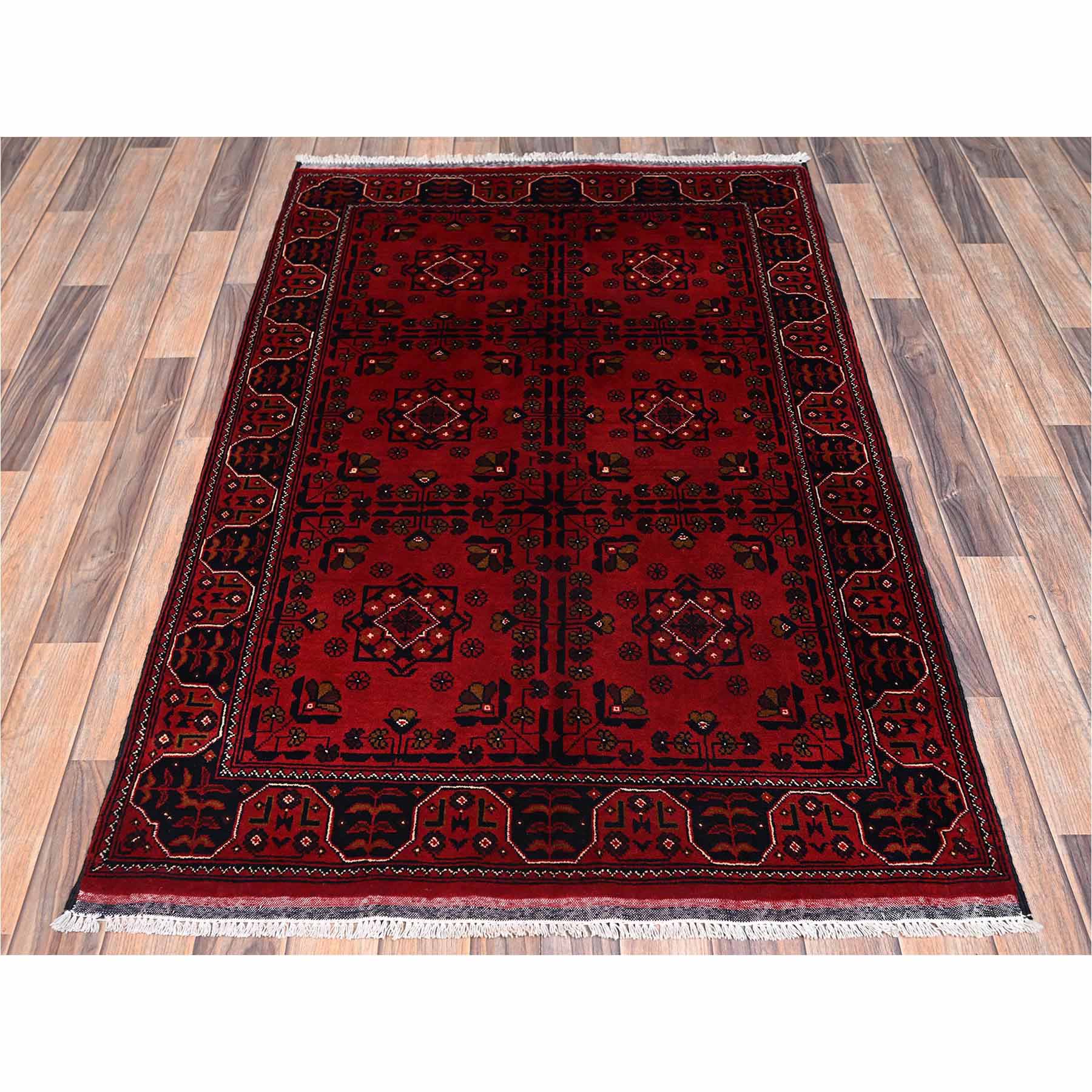 Tribal-Geometric-Hand-Knotted-Rug-12235