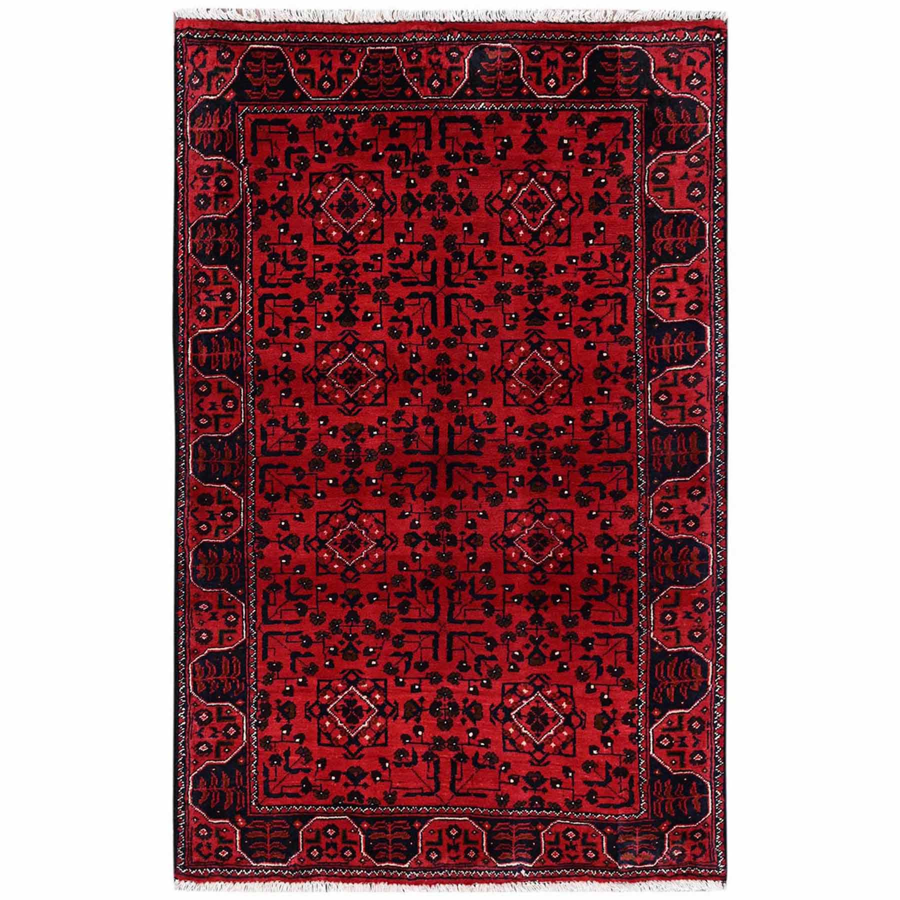 Tribal-Geometric-Hand-Knotted-Rug-12250