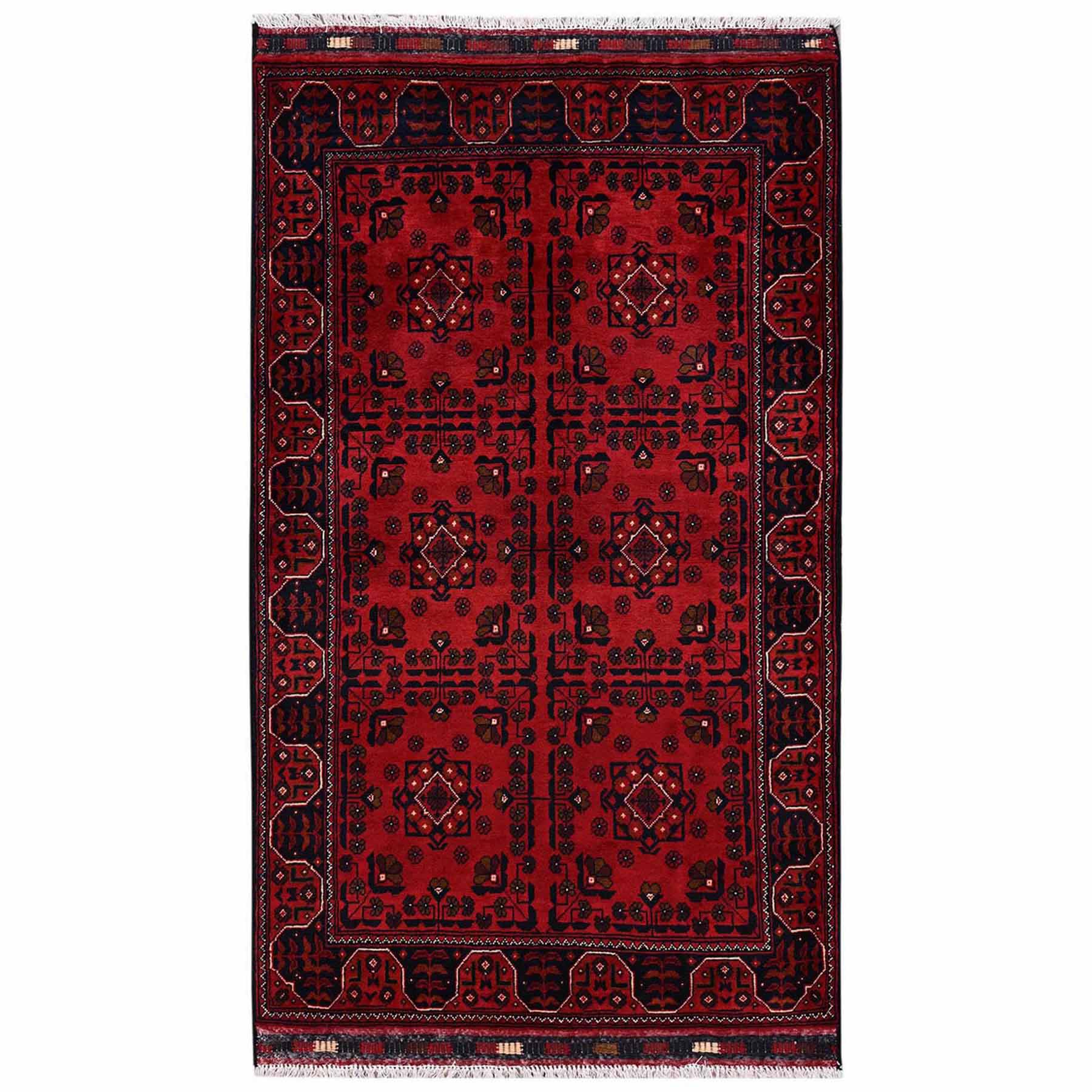 Tribal-Geometric-Hand-Knotted-Rug-12260