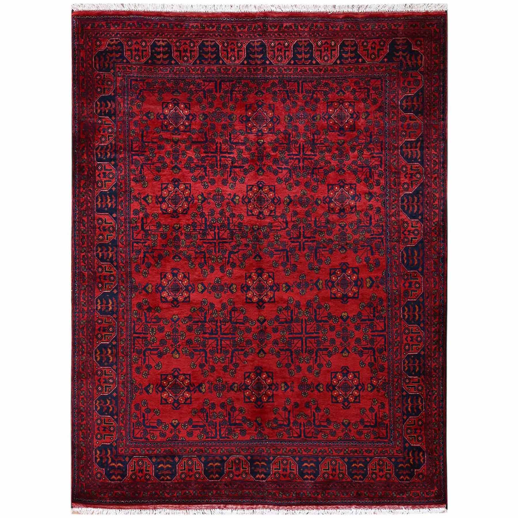 Tribal-Geometric-Hand-Knotted-Rug-12360