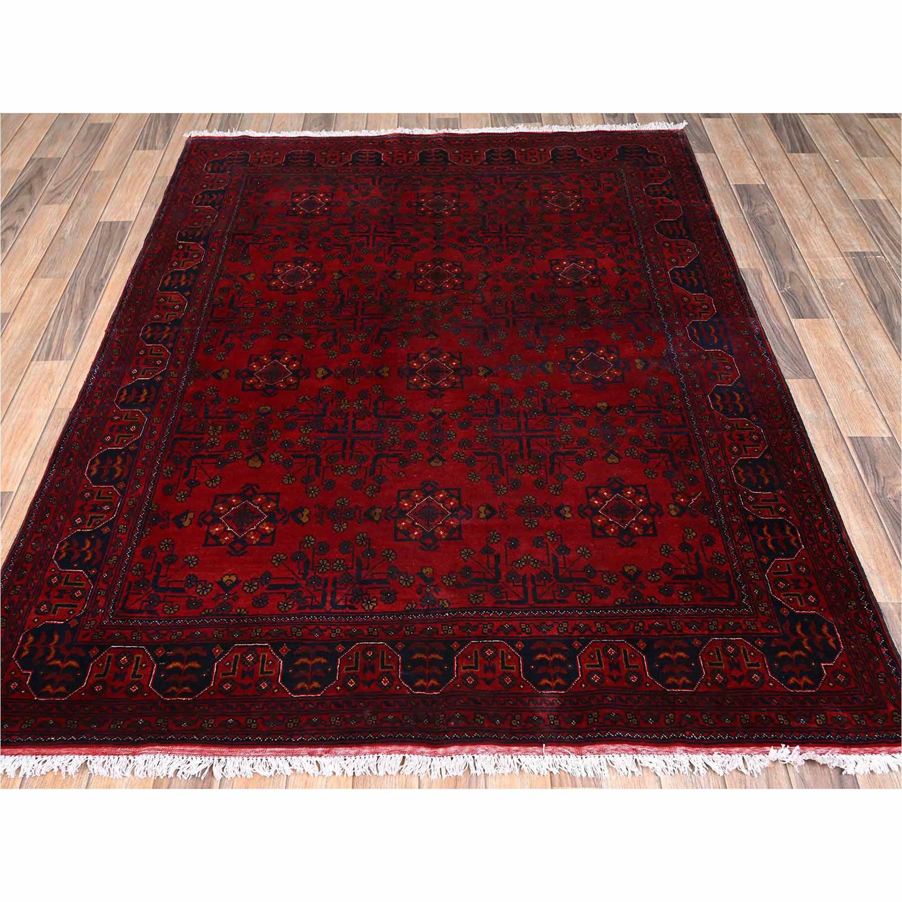 Tribal-Geometric-Hand-Knotted-Rug-12360