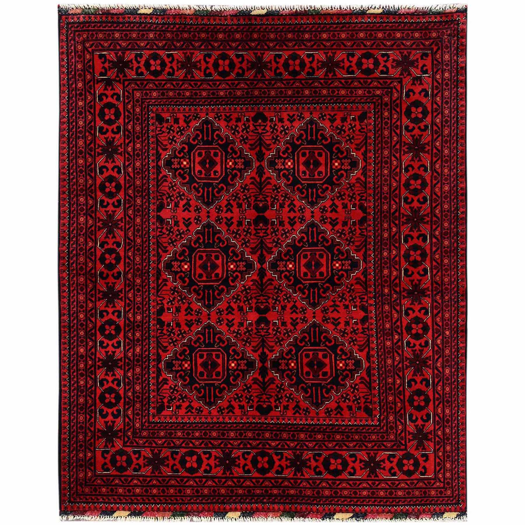 Tribal-Geometric-Hand-Knotted-Rug-12365