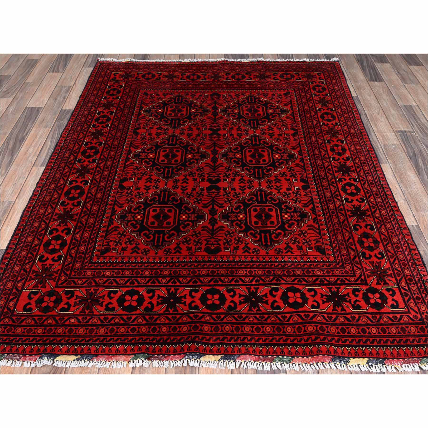 Tribal-Geometric-Hand-Knotted-Rug-12370