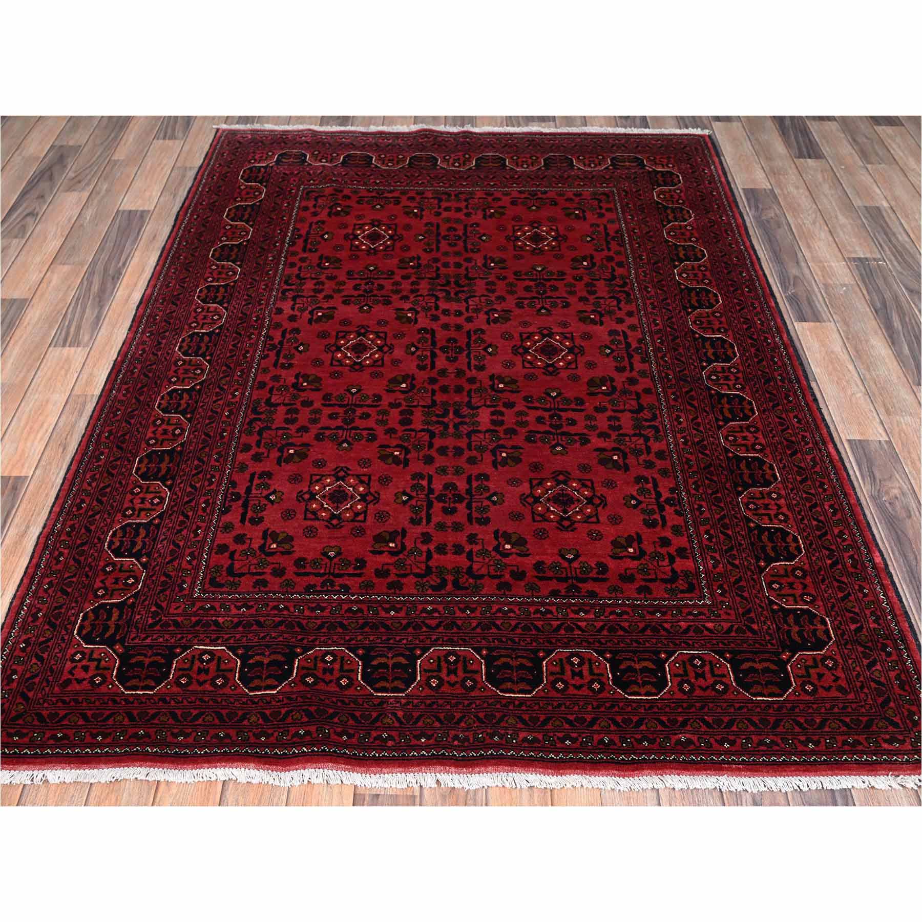 Tribal-Geometric-Hand-Knotted-Rug-12375
