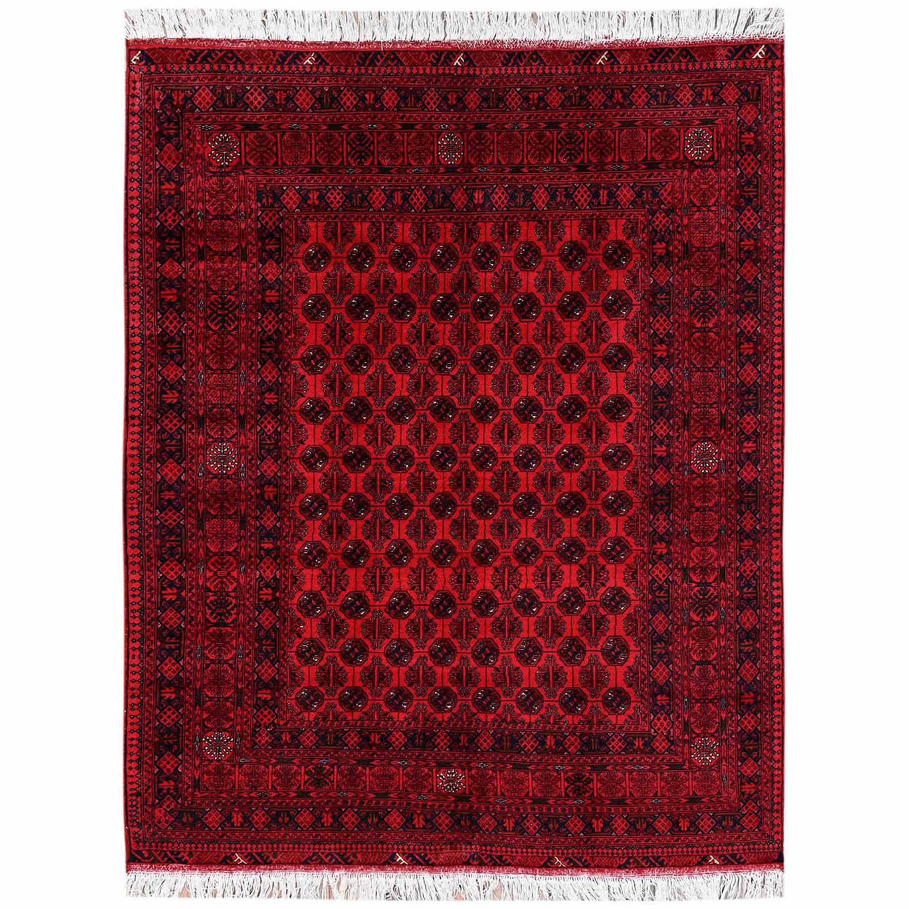 Tribal-Geometric-Hand-Knotted-Rug-12380
