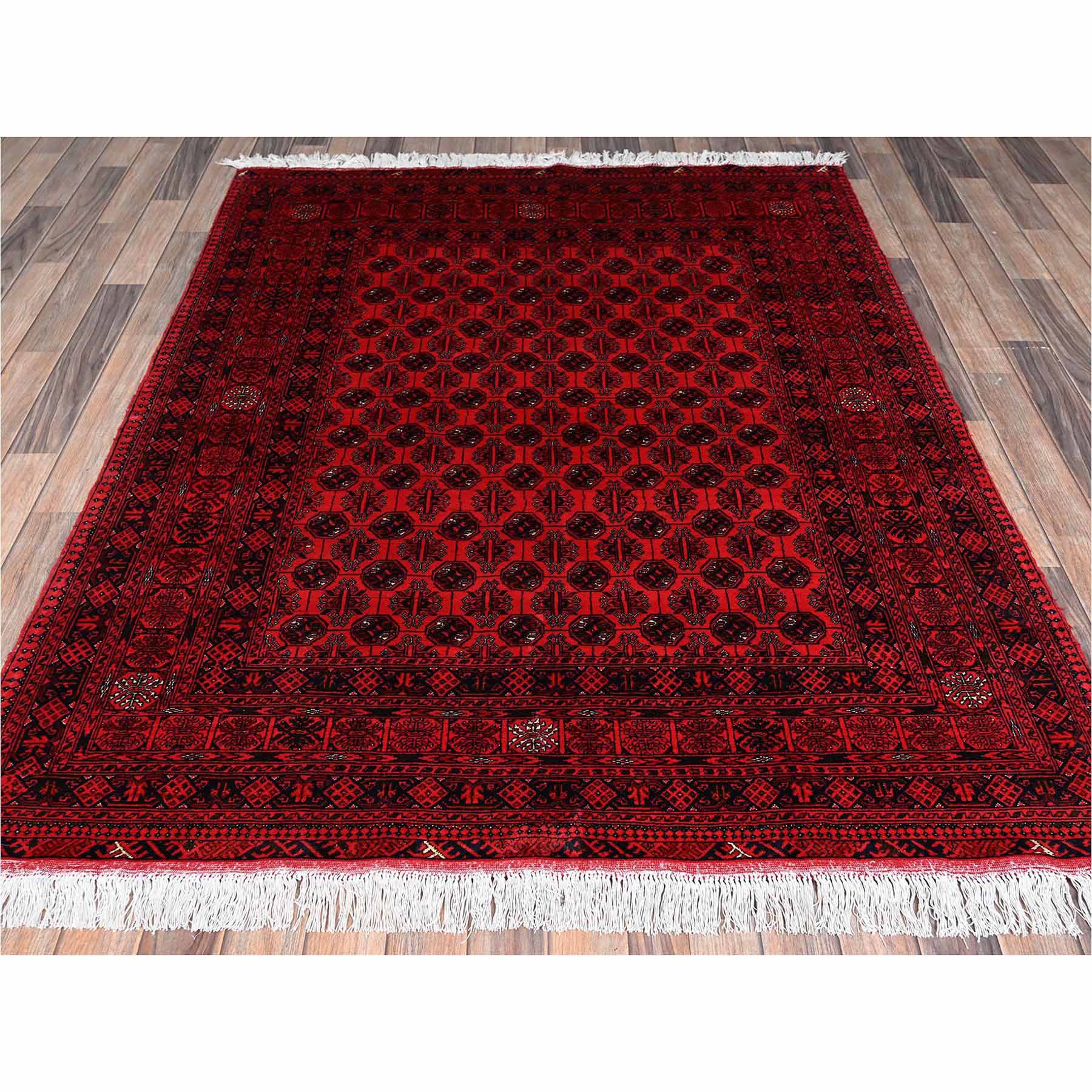 Tribal-Geometric-Hand-Knotted-Rug-12380