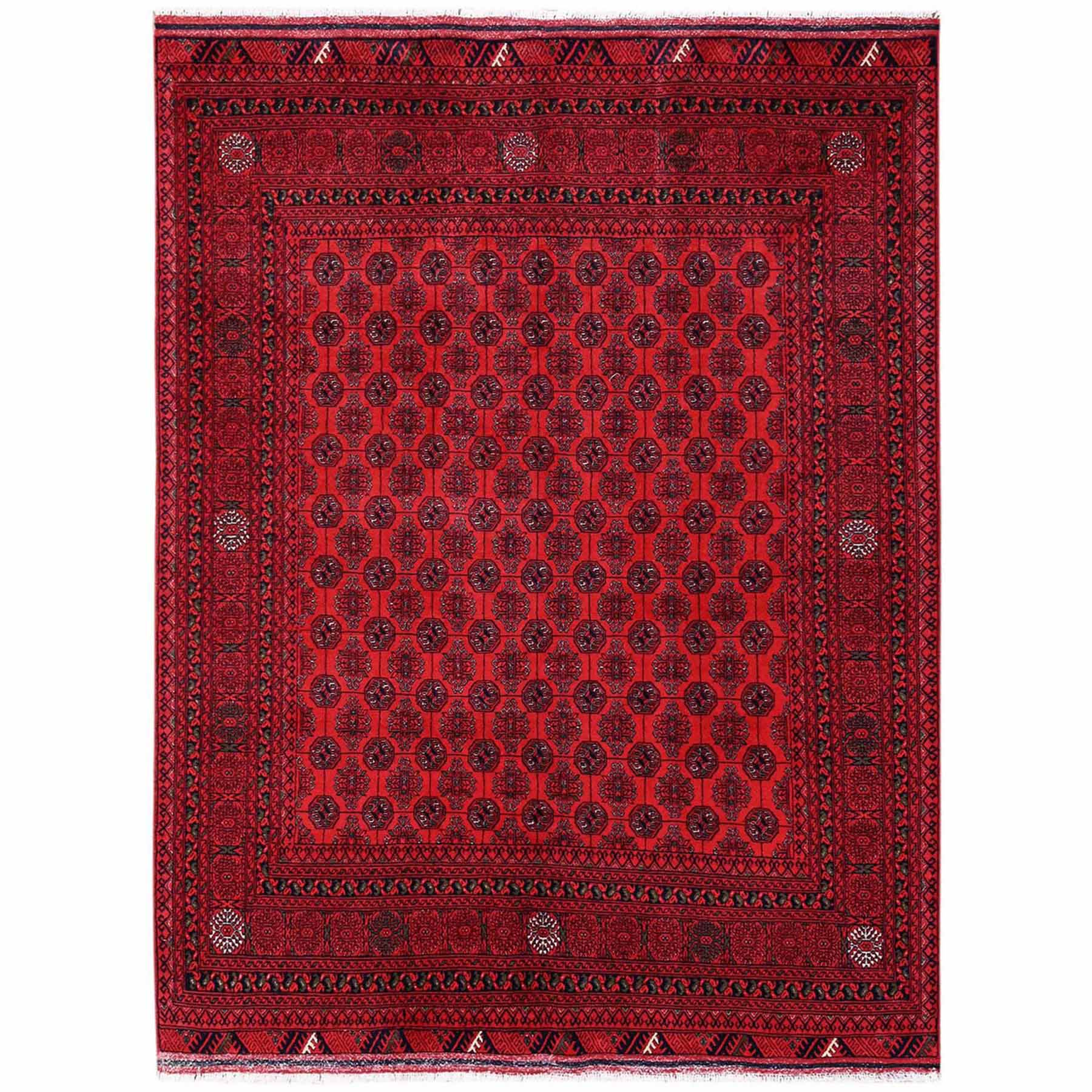 Tribal-Geometric-Hand-Knotted-Rug-12385