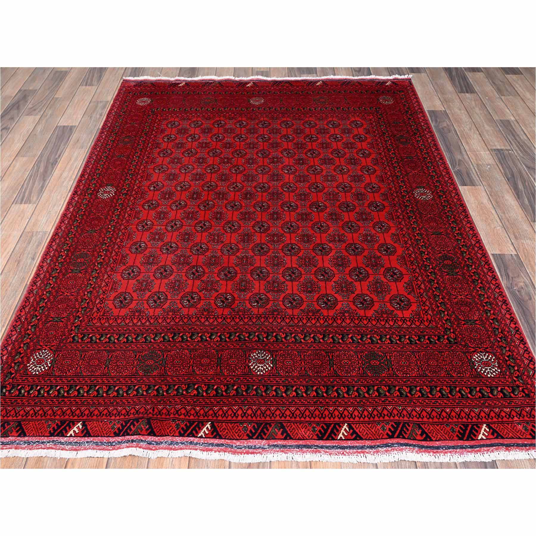 Tribal-Geometric-Hand-Knotted-Rug-12385