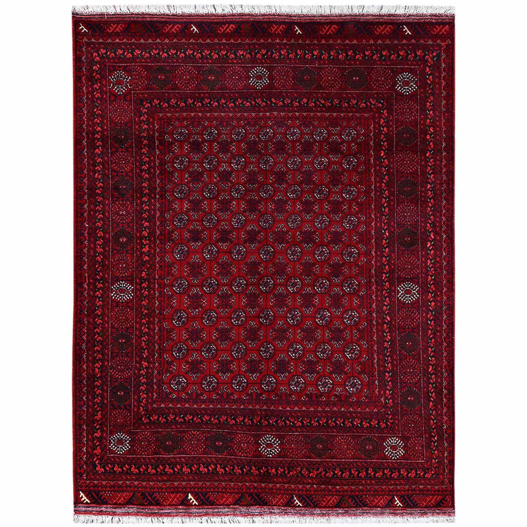 Tribal-Geometric-Hand-Knotted-Rug-12390