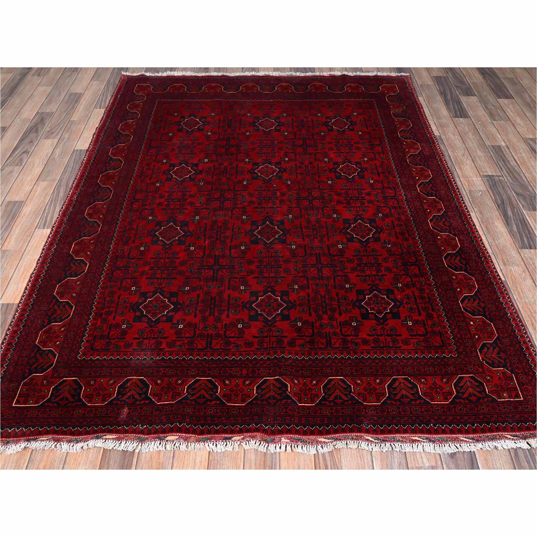 Tribal-Geometric-Hand-Knotted-Rug-12395
