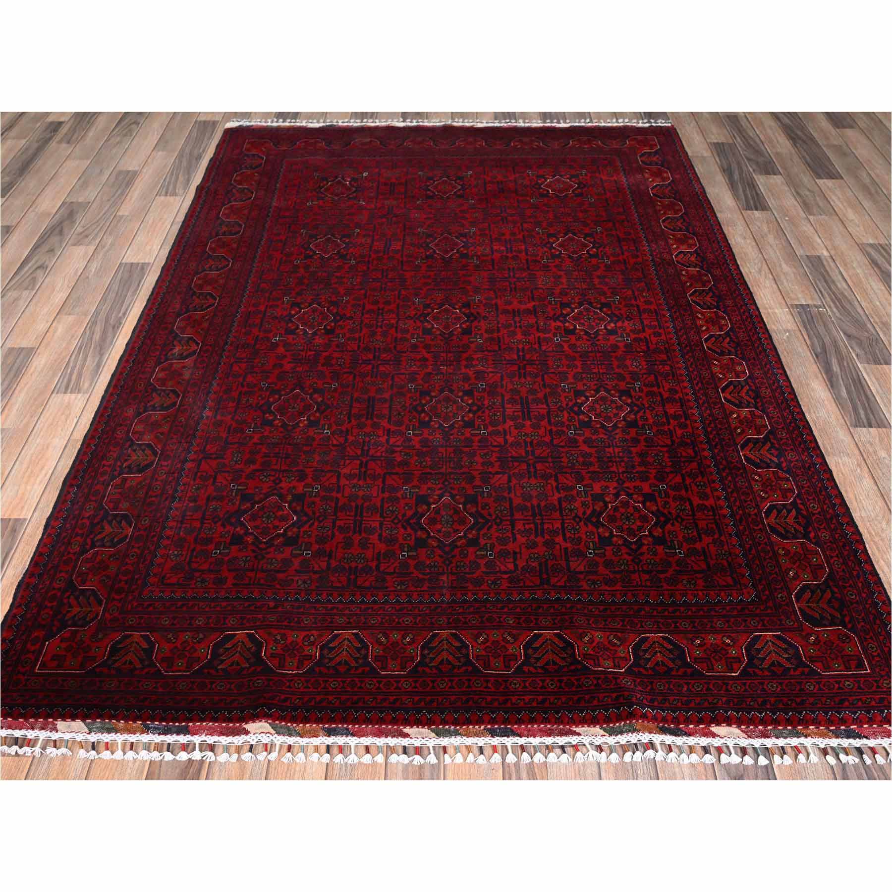 Tribal-Geometric-Hand-Knotted-Rug-12405