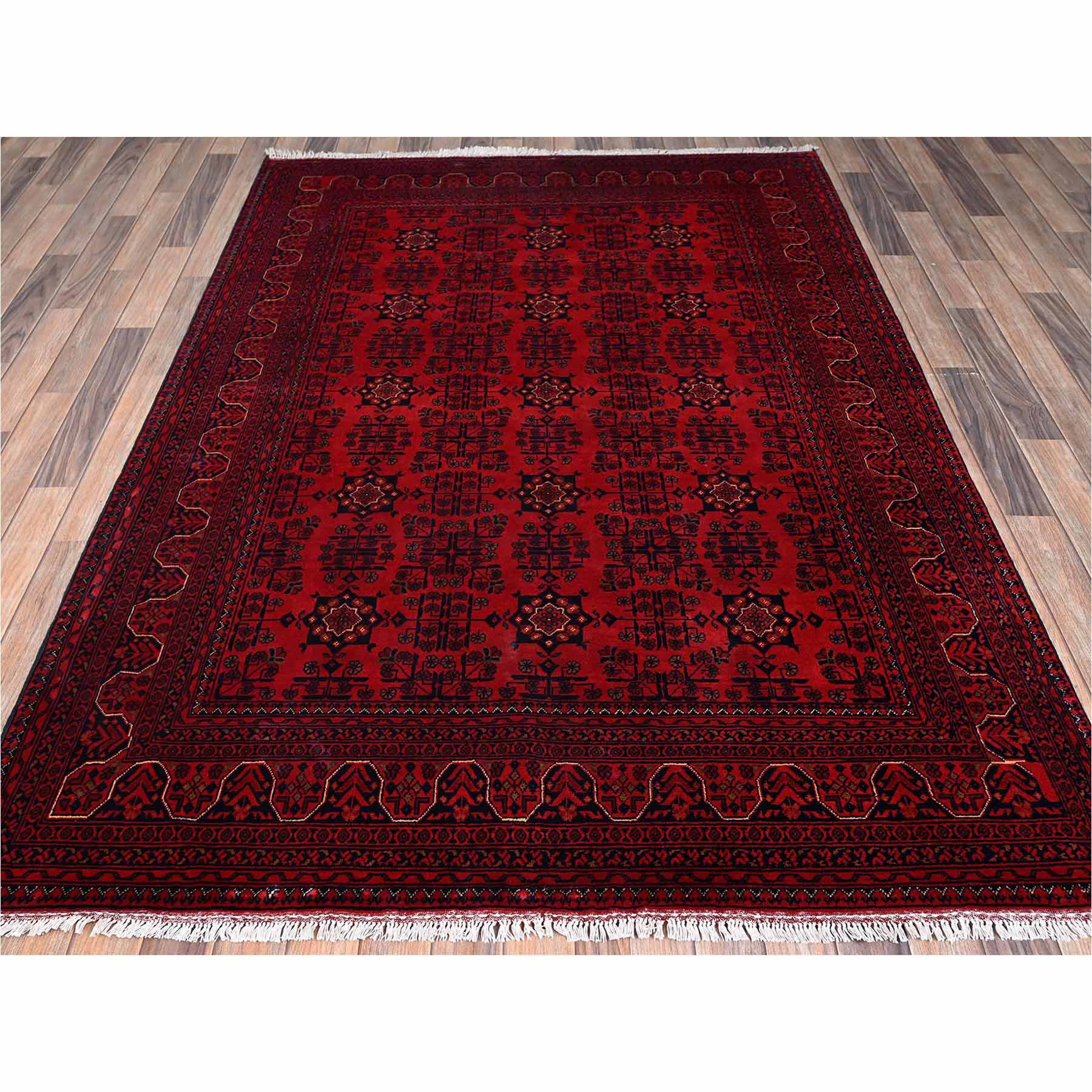 Tribal-Geometric-Hand-Knotted-Rug-12410
