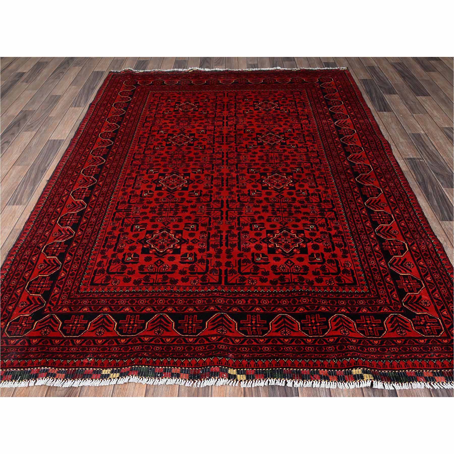 Tribal-Geometric-Hand-Knotted-Rug-12415