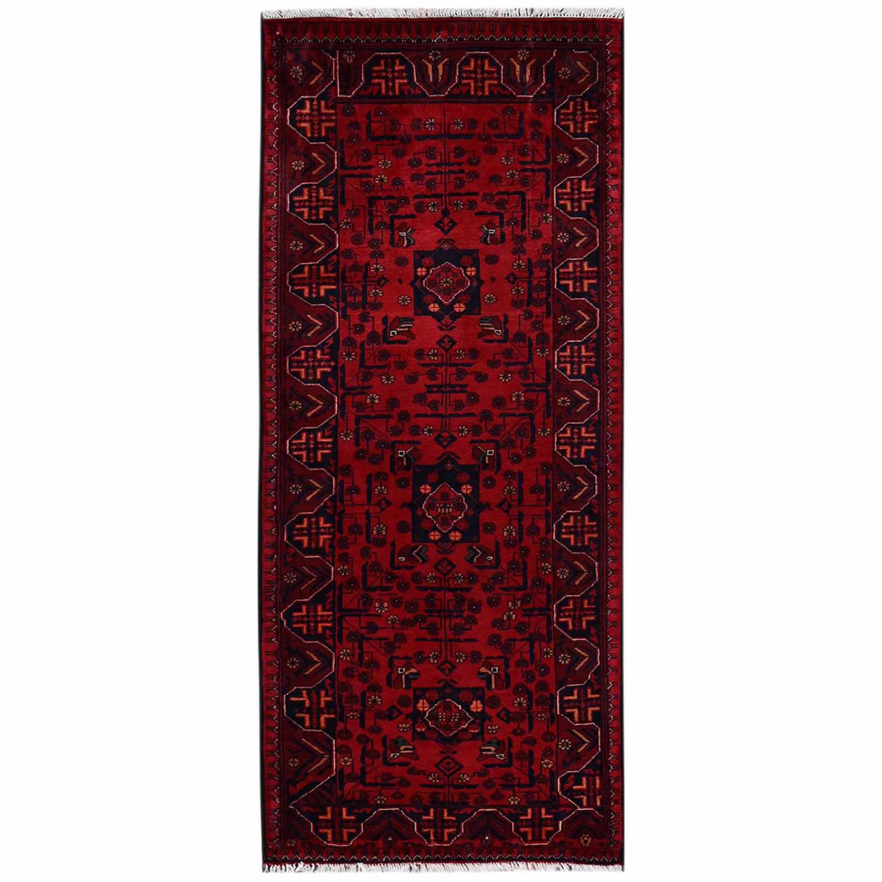 Tribal-Geometric-Hand-Knotted-Rug-12450