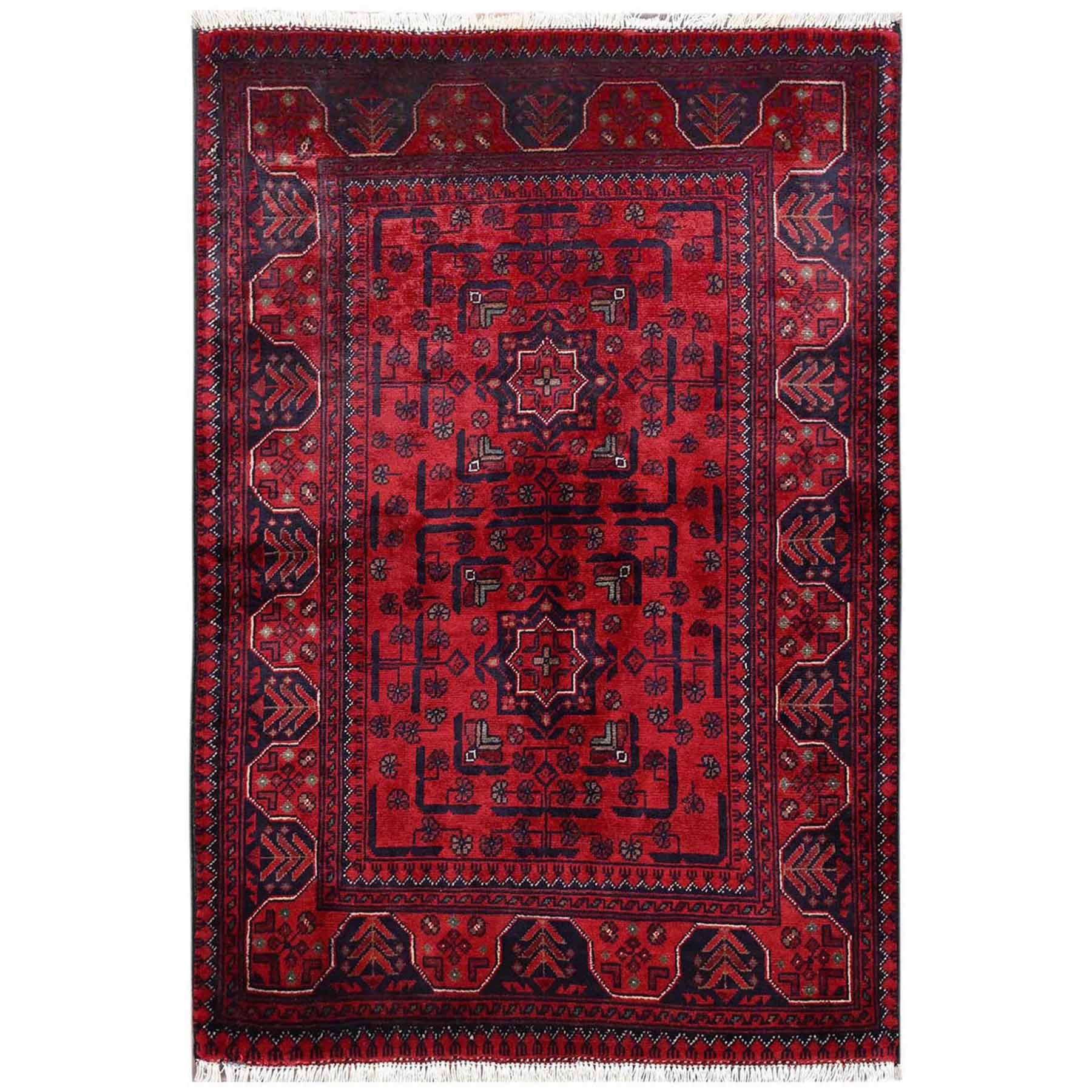 Tribal-Geometric-Hand-Knotted-Rug-12460