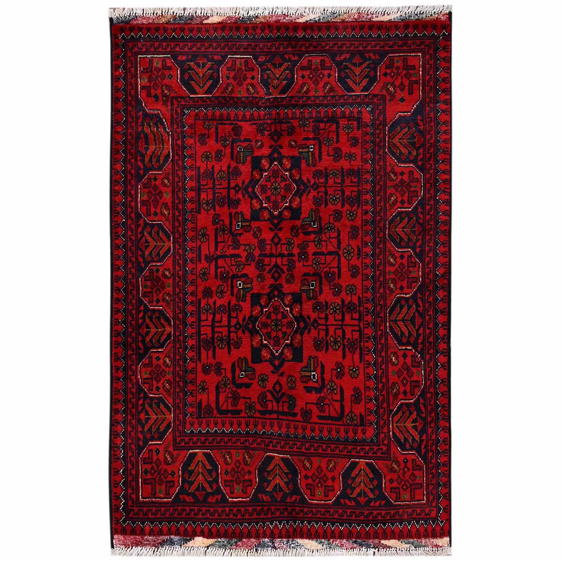 Tribal-Geometric-Hand-Knotted-Rug-12470