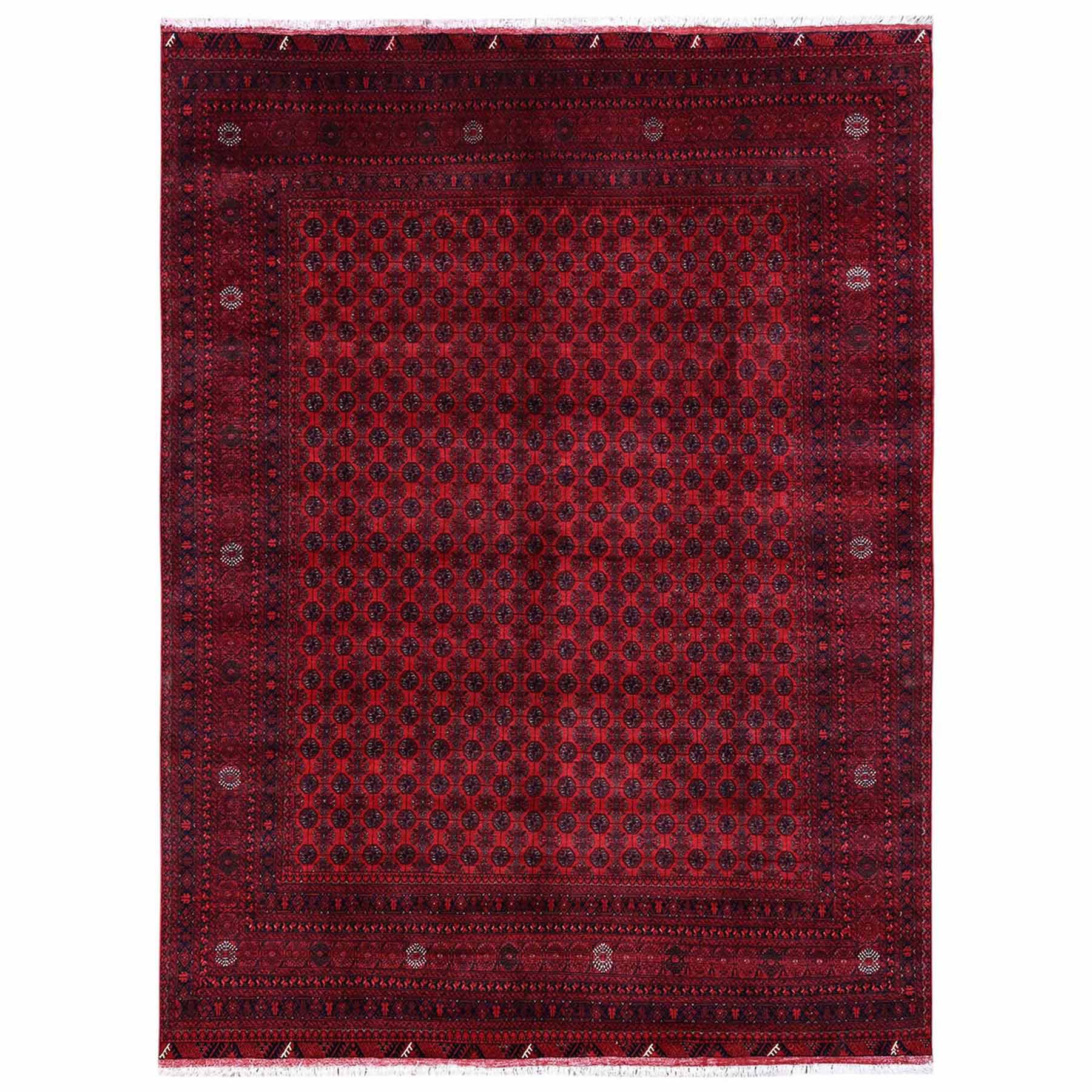Tribal-Geometric-Hand-Knotted-Rug-12480