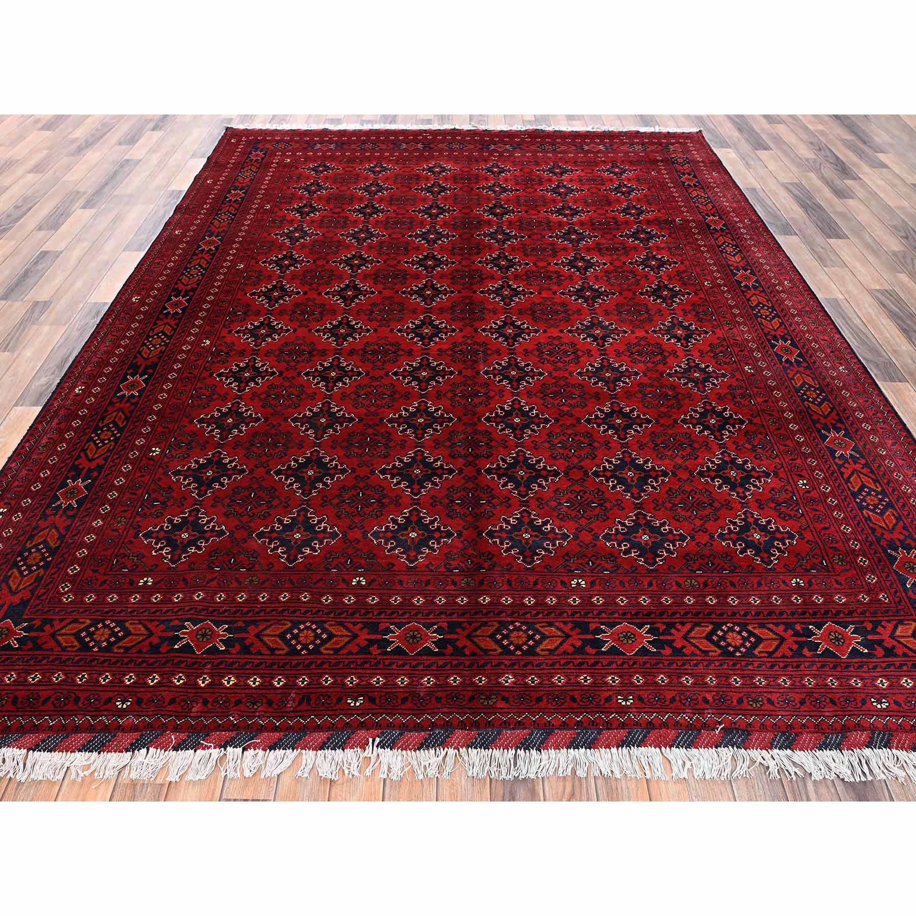 Tribal-Geometric-Hand-Knotted-Rug-12485