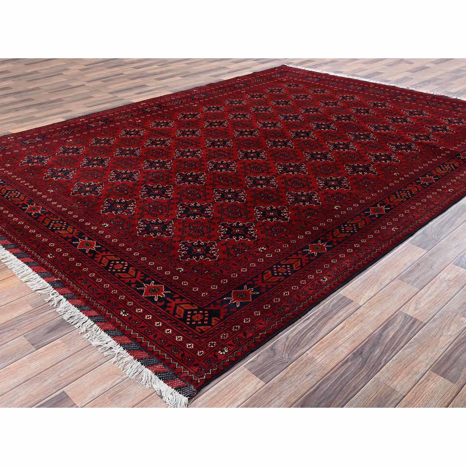 Tribal-Geometric-Hand-Knotted-Rug-12485