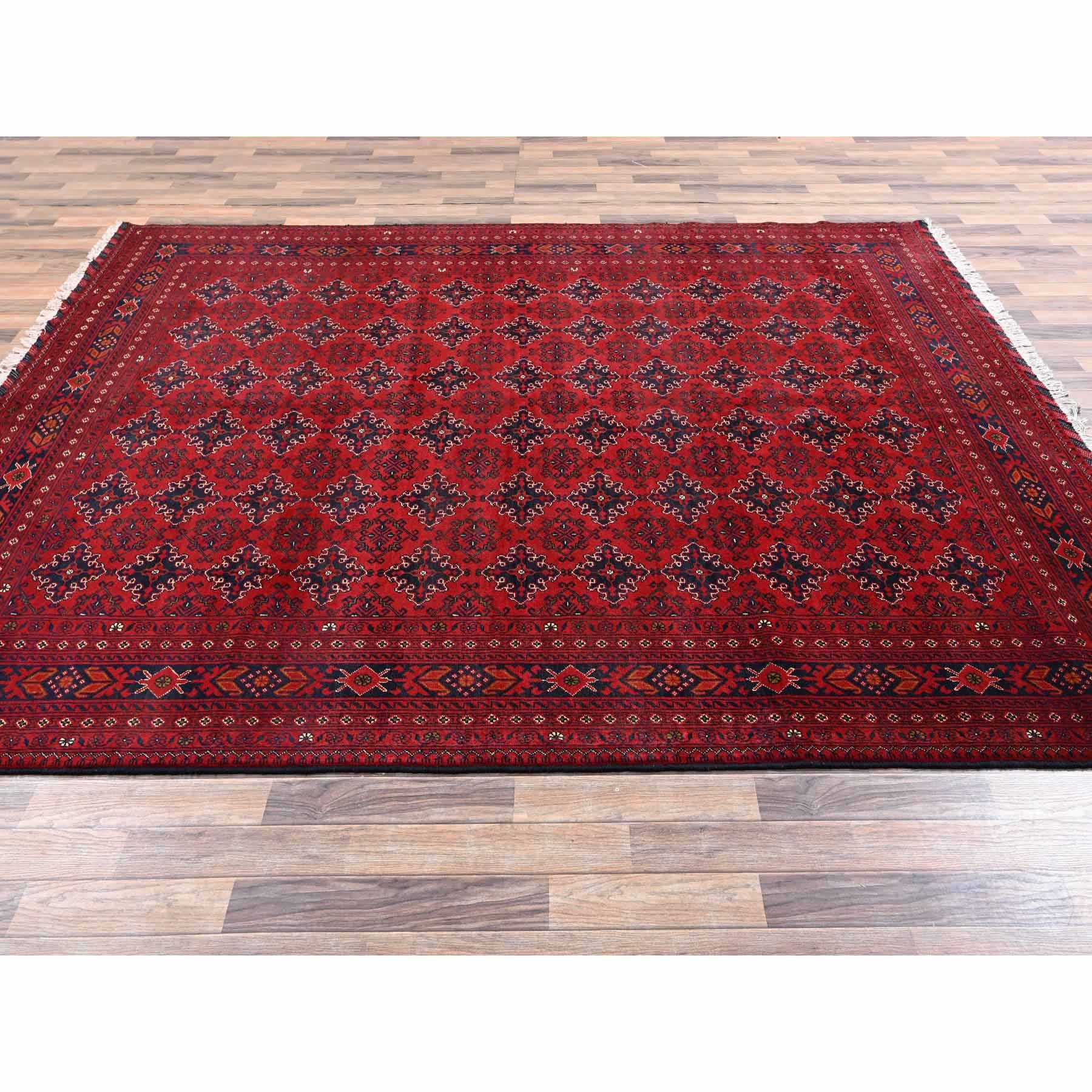 Tribal-Geometric-Hand-Knotted-Rug-12485