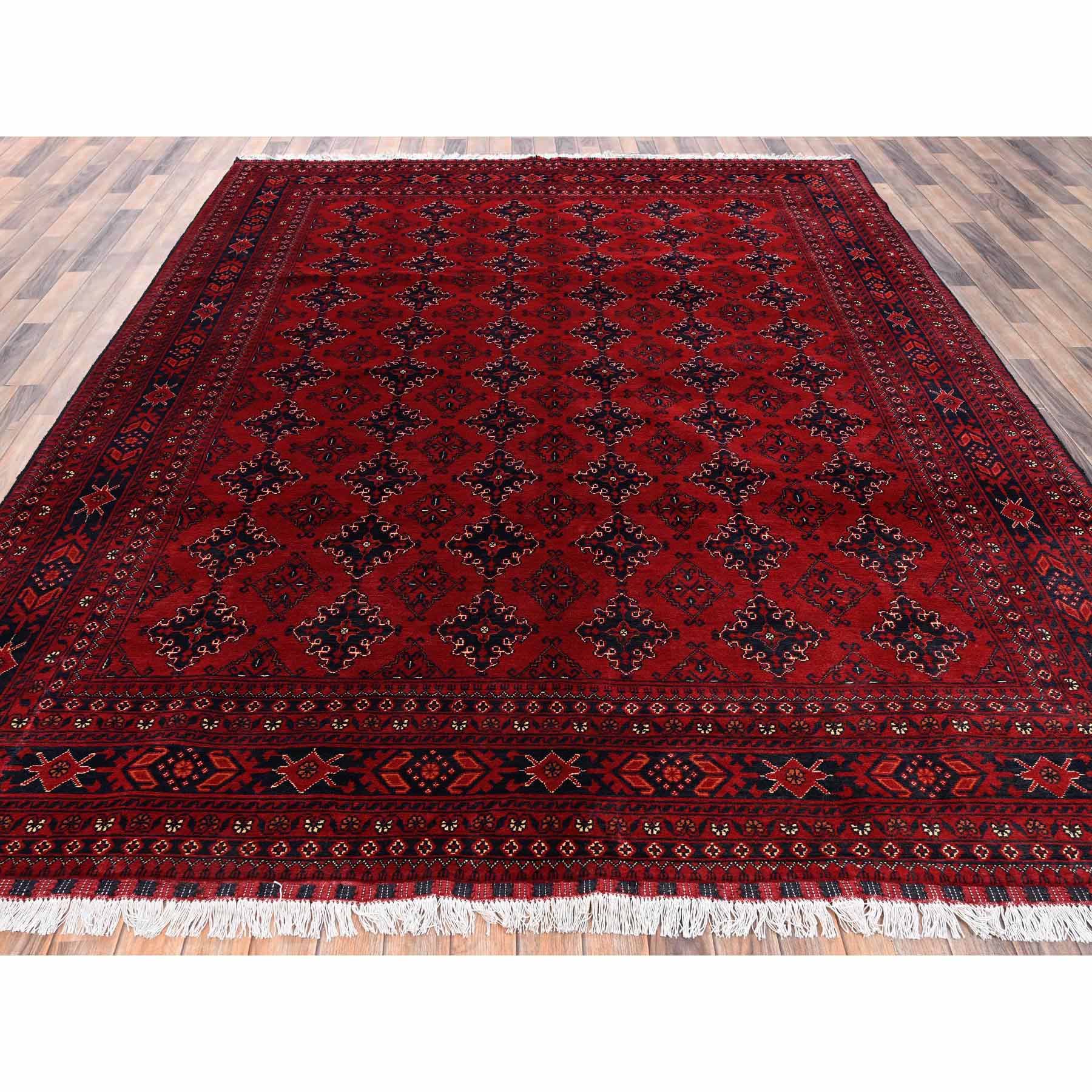 Tribal-Geometric-Hand-Knotted-Rug-12490