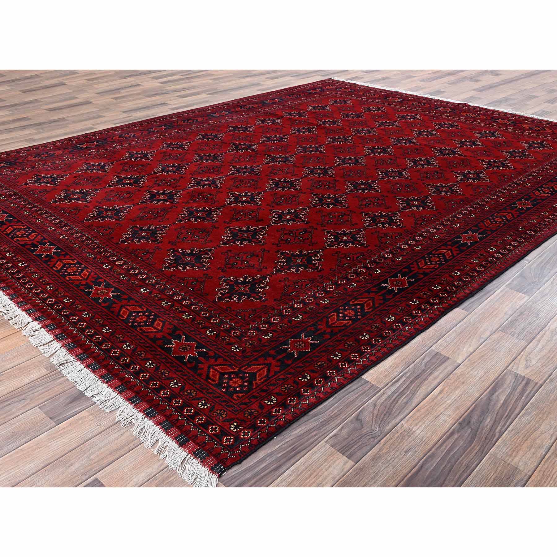 Tribal-Geometric-Hand-Knotted-Rug-12490