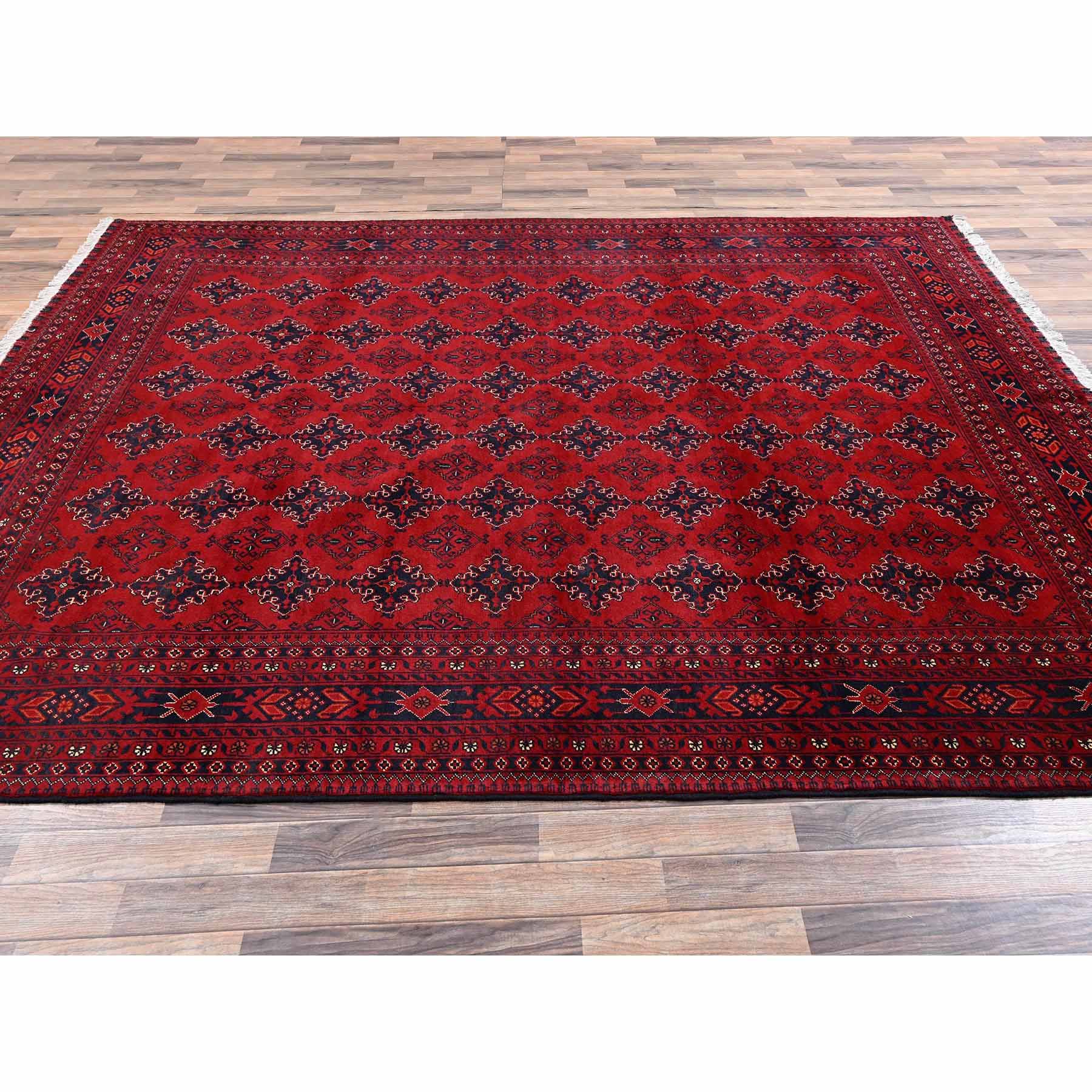 Tribal-Geometric-Hand-Knotted-Rug-12490