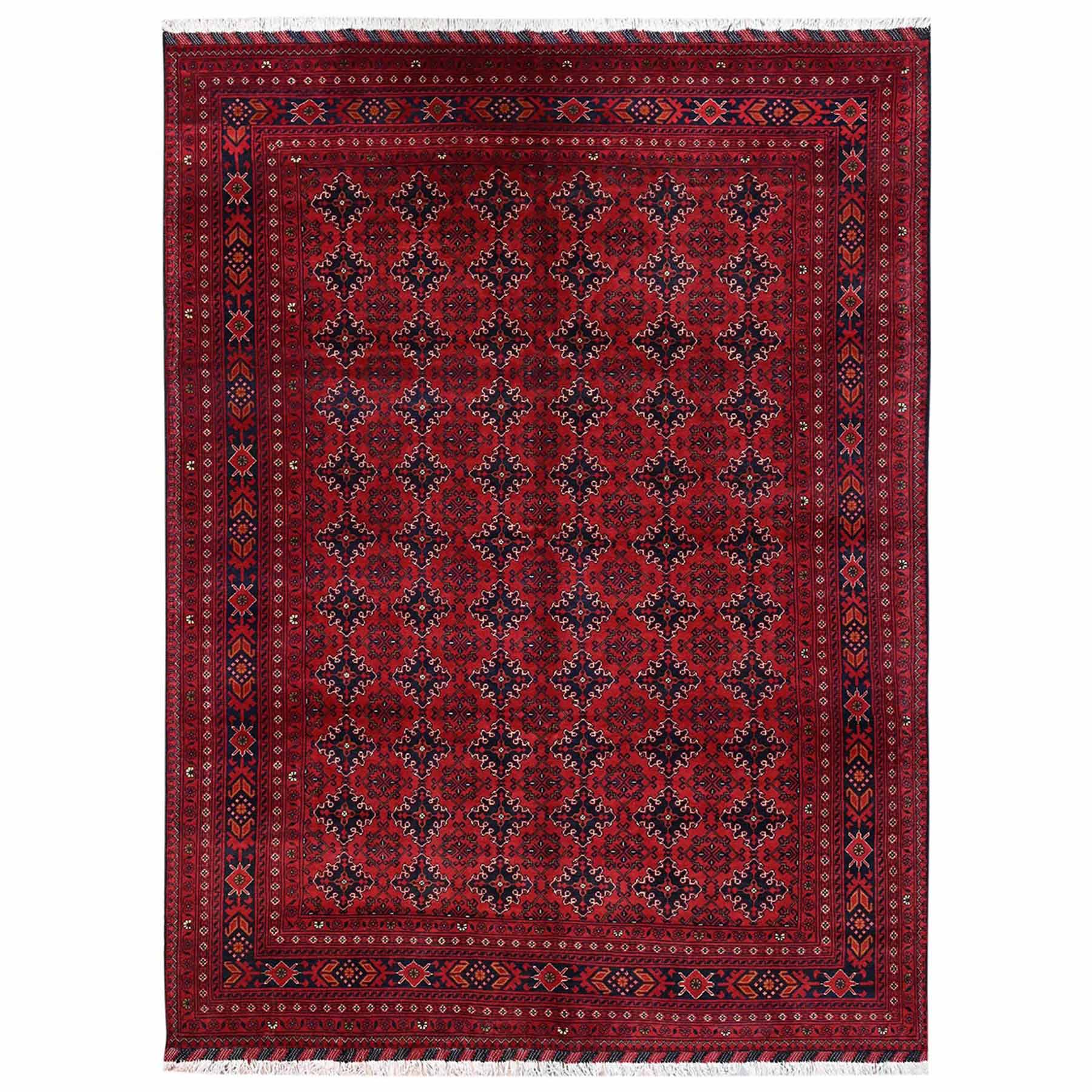 Tribal-Geometric-Hand-Knotted-Rug-12495