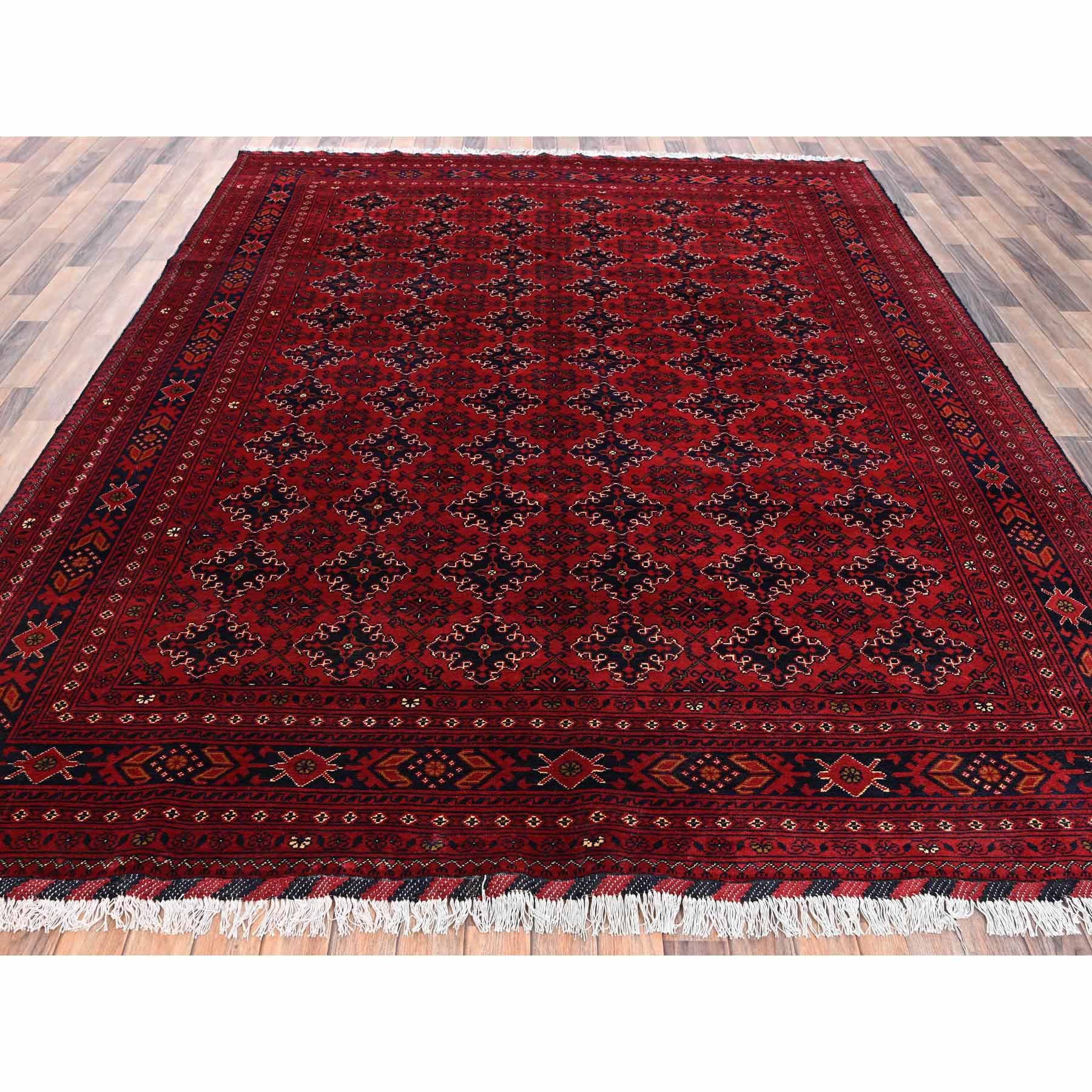 Tribal-Geometric-Hand-Knotted-Rug-12495
