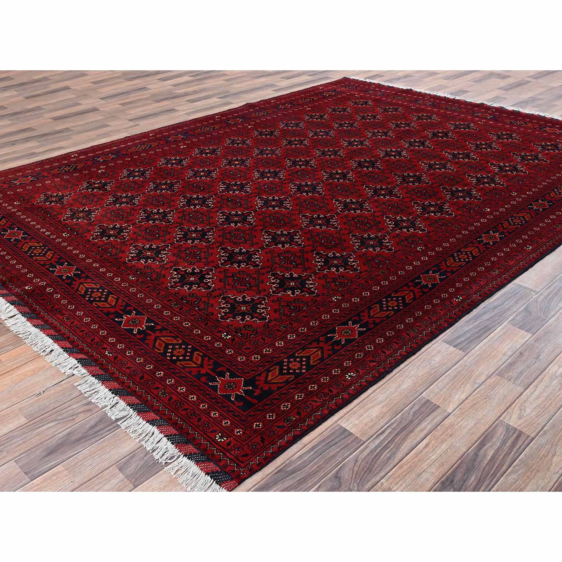 Tribal-Geometric-Hand-Knotted-Rug-12495