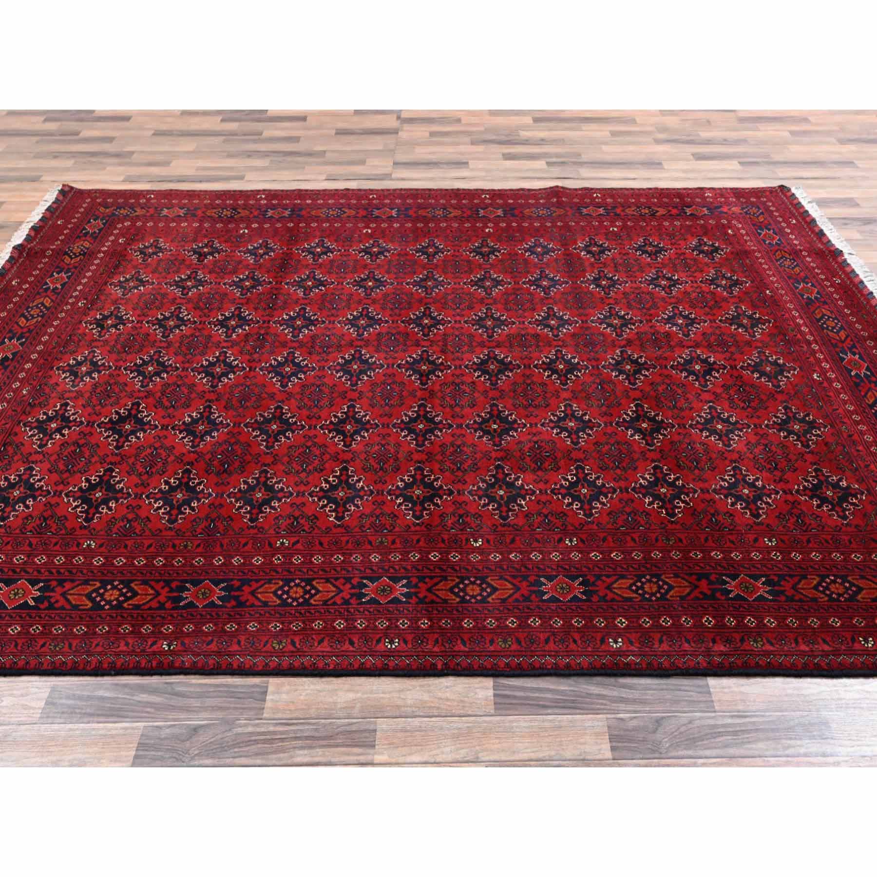 Tribal-Geometric-Hand-Knotted-Rug-12495