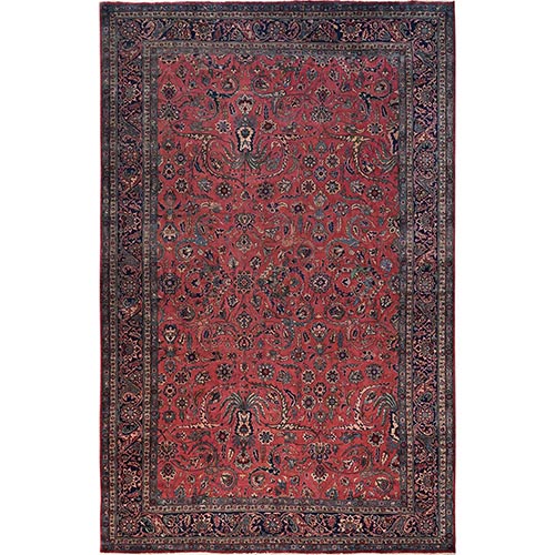 Crimson Red, Antique Turkish Isparta, Good Condition, Clean and Soft, Even Wear, Mansion Size, 100% Wool, Hand Knotted, XL, Oversized, Oriental 