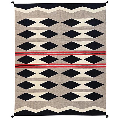 Khaki Brown, Flat Weave, American Indian Southwest Geometric Design, Hand Woven, 100% Wool, Oriental 
