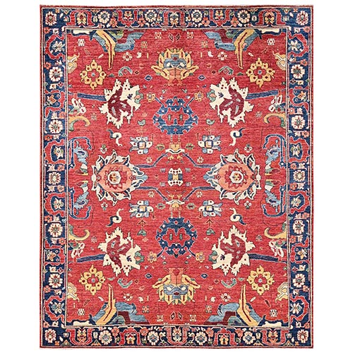 Cardinal Red, Heriz All Over Design, Hand Knotted, High Mountain Wool, Aryana Collection, Vegetable Dyes, Oriental 