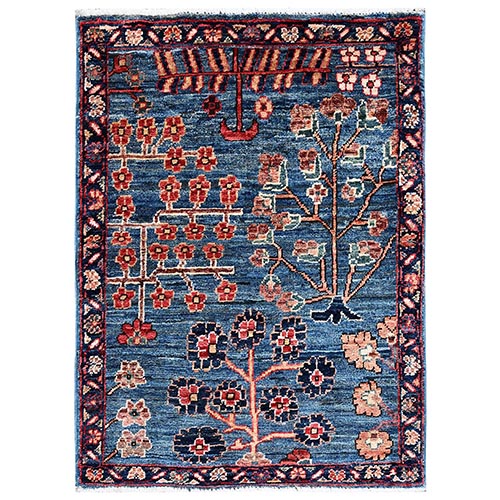 Imperial Blue, All Over Design, Aryana Grade, Vegetable Dyes, High Mountain Wool, Hand Knotted, Soft Pile, Densely Woven, Mat, Sample, Oriental 